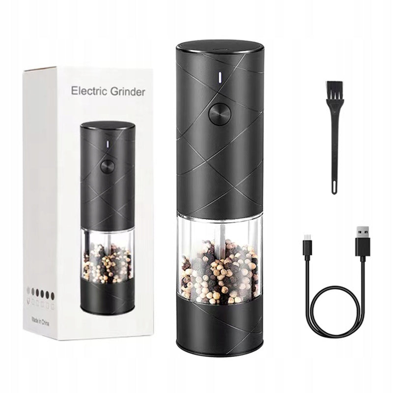 Electric Ceramic Grinder USB Adjustable Grinding Size LED Light