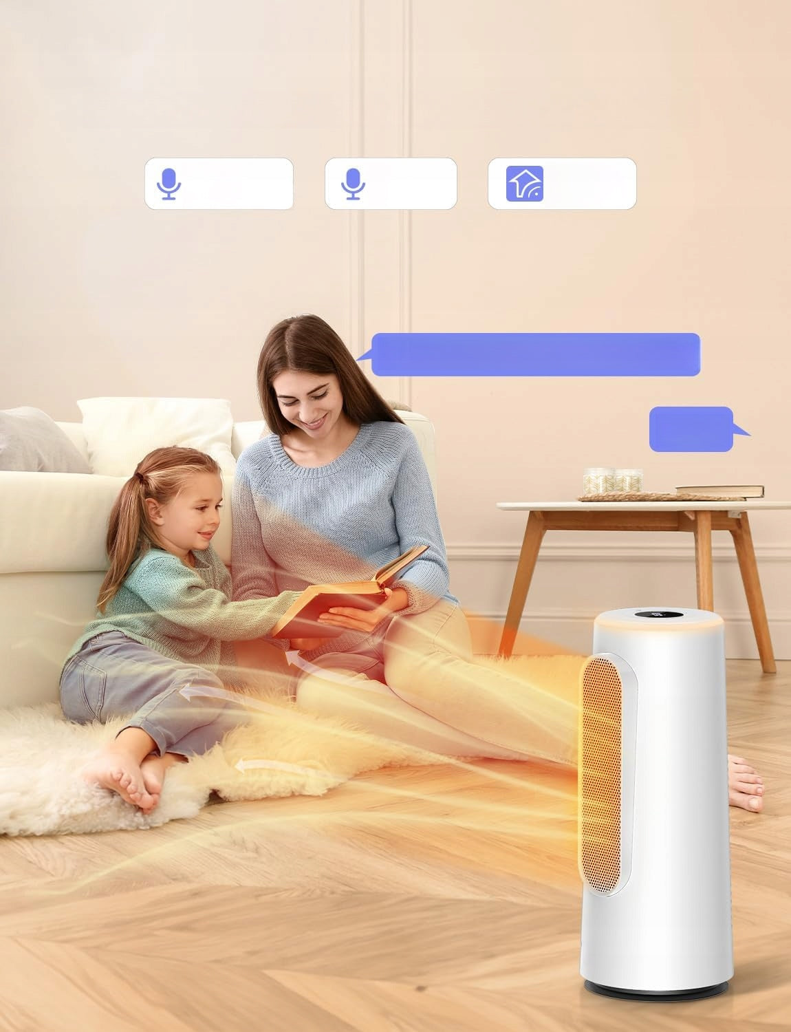 Electric Ceramic Heater Energy Efficient 1500W Oscillating Timer 12h Manufacturer code 0850058838298