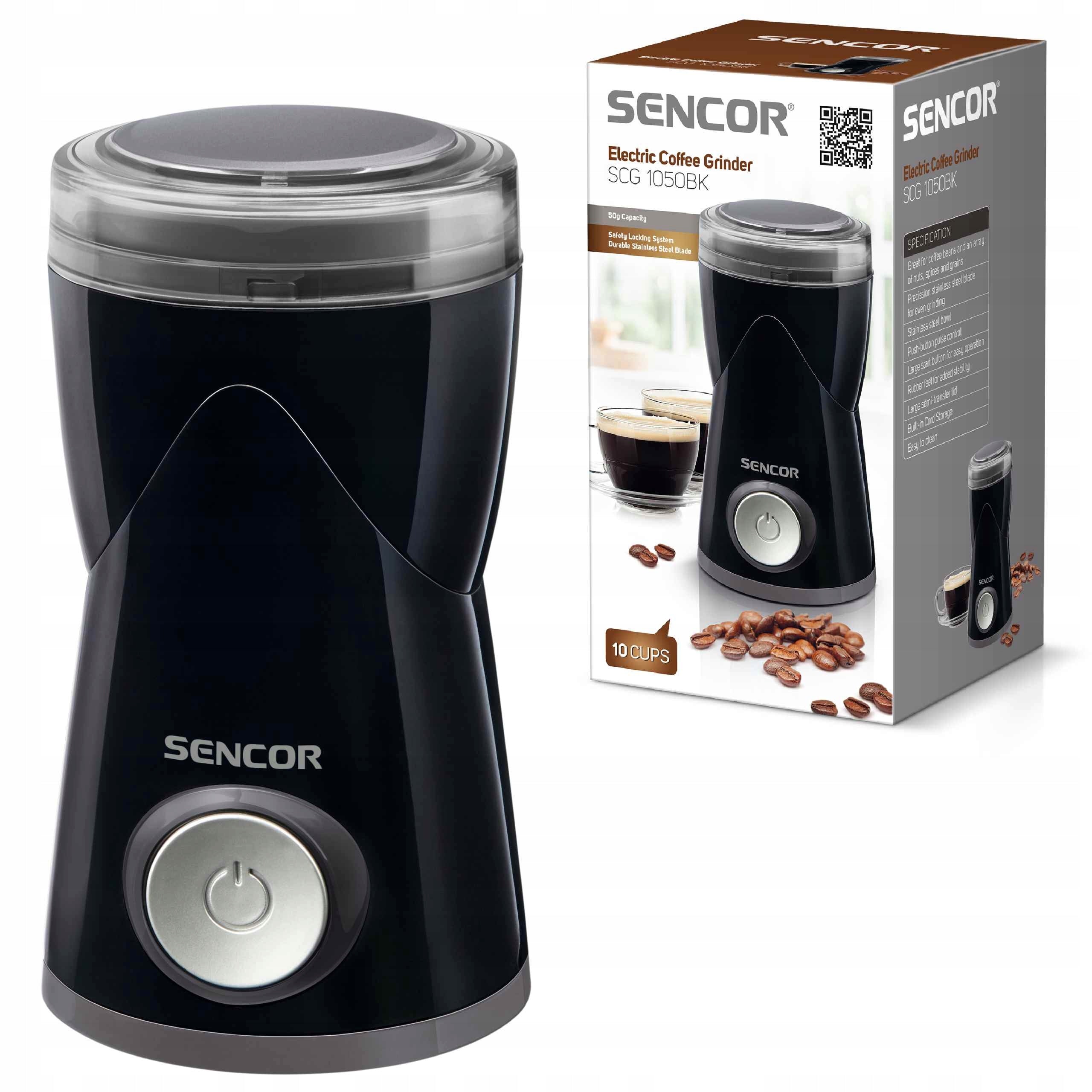 Electric Coffee Grinder Sencor SCG 1050BK 150W