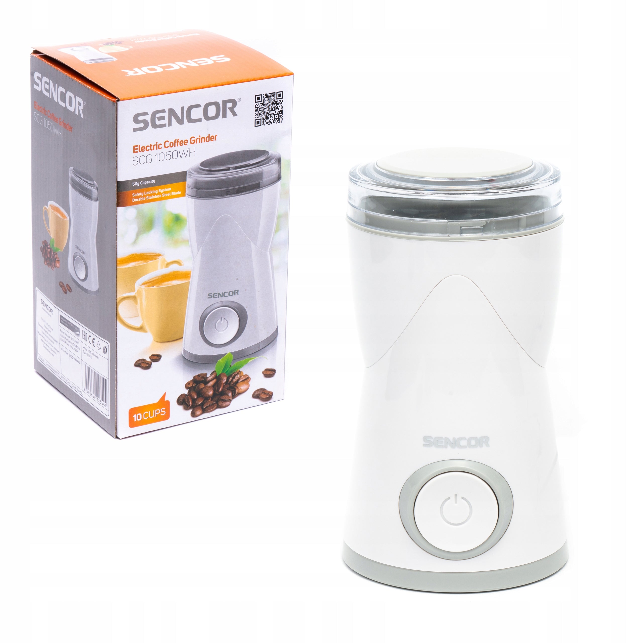 Electric Coffee Grinder Sencor SCG 1050WH 150W Packaging status original