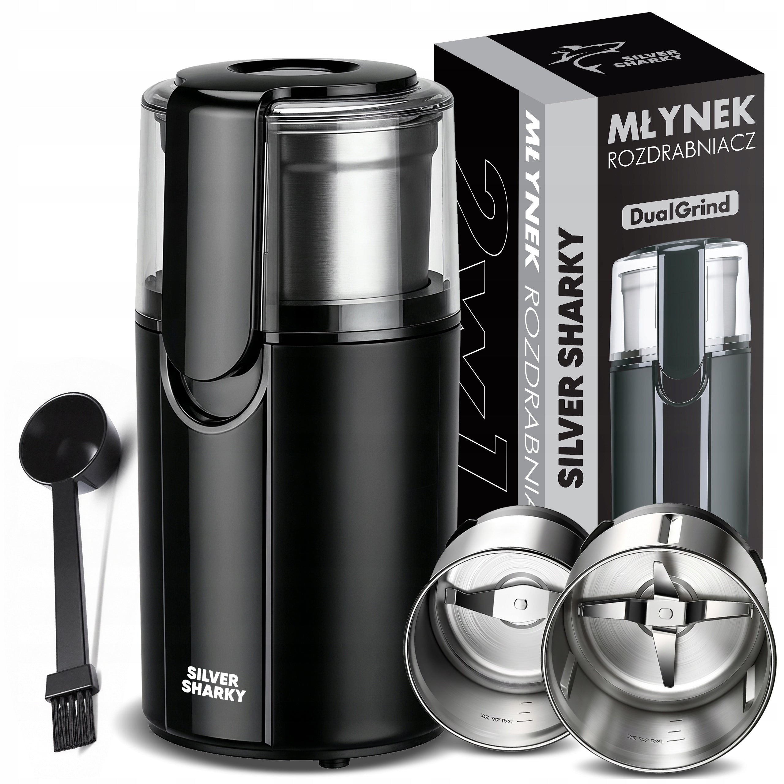Electric Coffee Grinder and Shredder for Nut Herb Bean 2in1 200W Manufacturer code MLN01