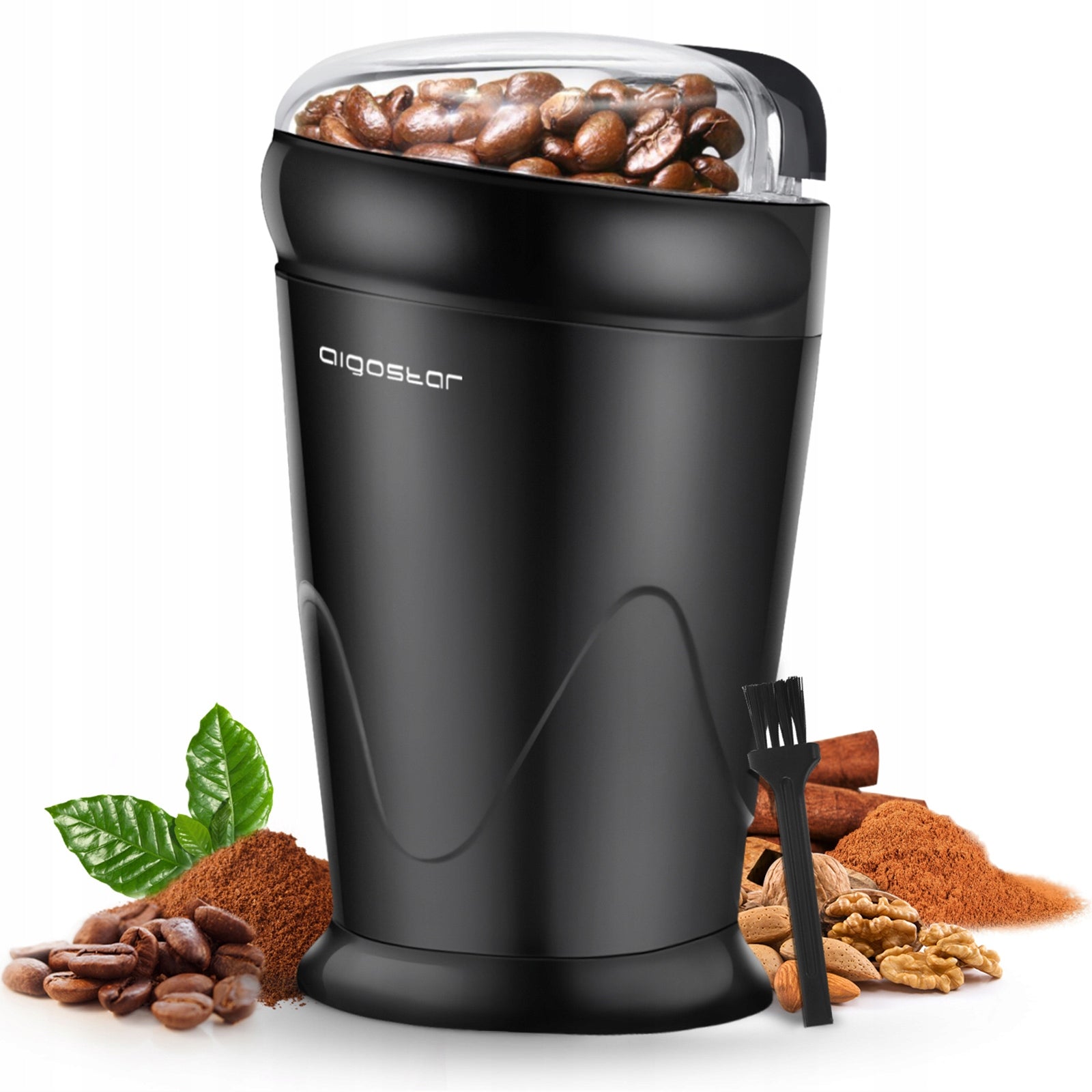 Electric Coffee Grinder for Crossing Aigostar Breath 200 W black Strong Manufacturer code 300105CFR