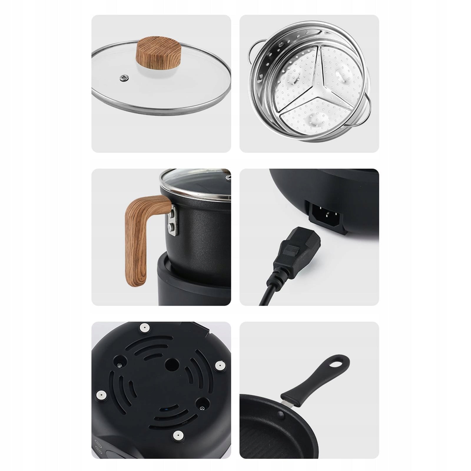 Electric Cooker Slow Cooker Nonstick Fast Heating Portable Soup Cooking Pot Packaging status original