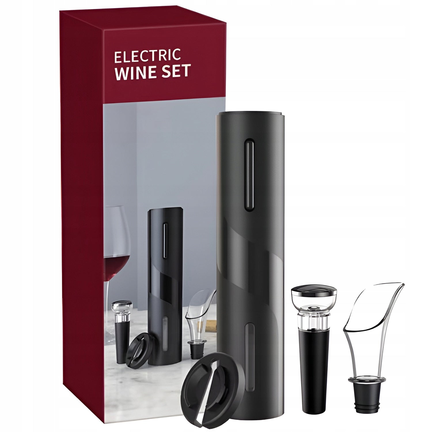 Electric Corkscrew Wine Bottle Opener Cutter for 4 AA Batteries