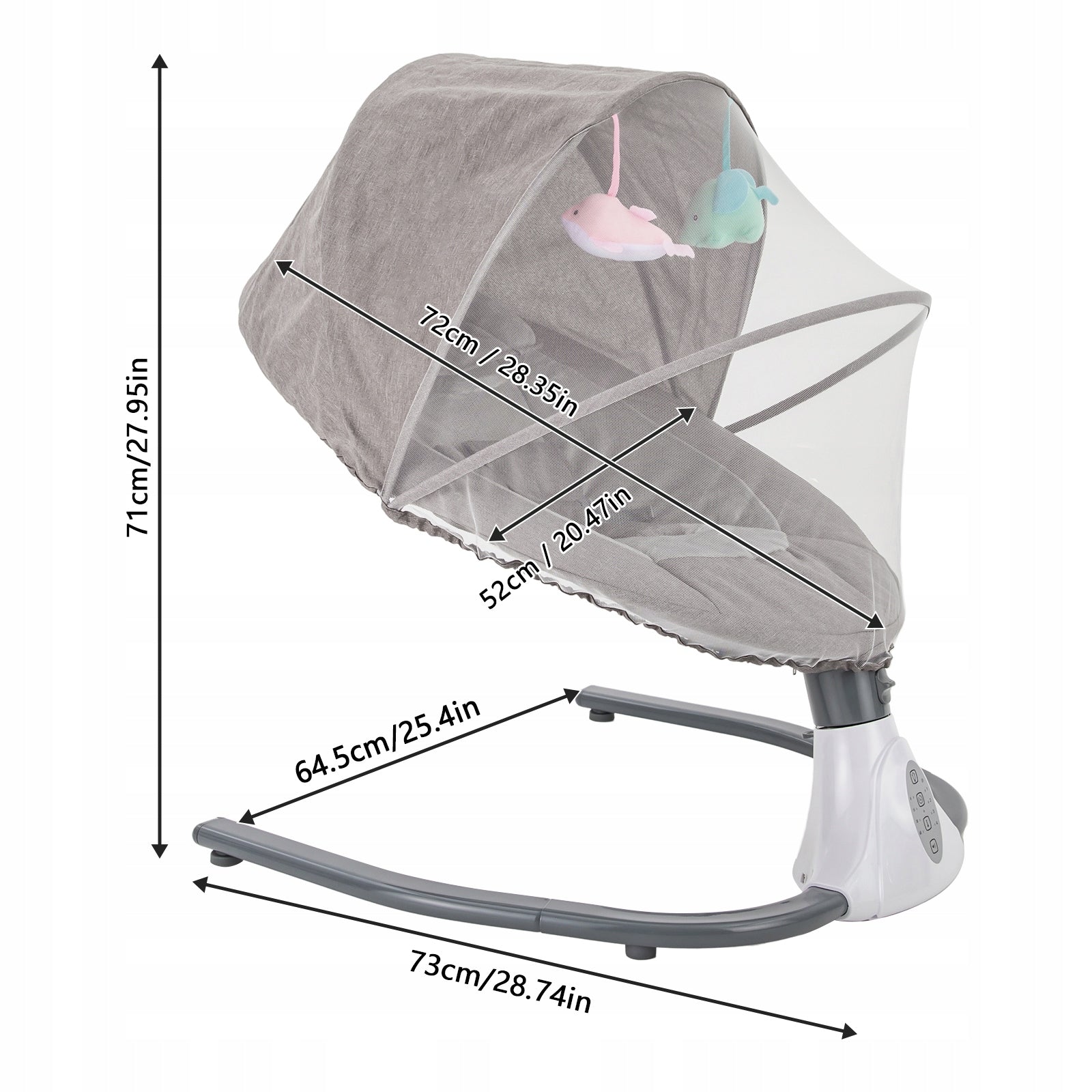 Electric Cradle with Music, Rocking, Remote Control, For Babies EAN (GTIN) 8050265965622