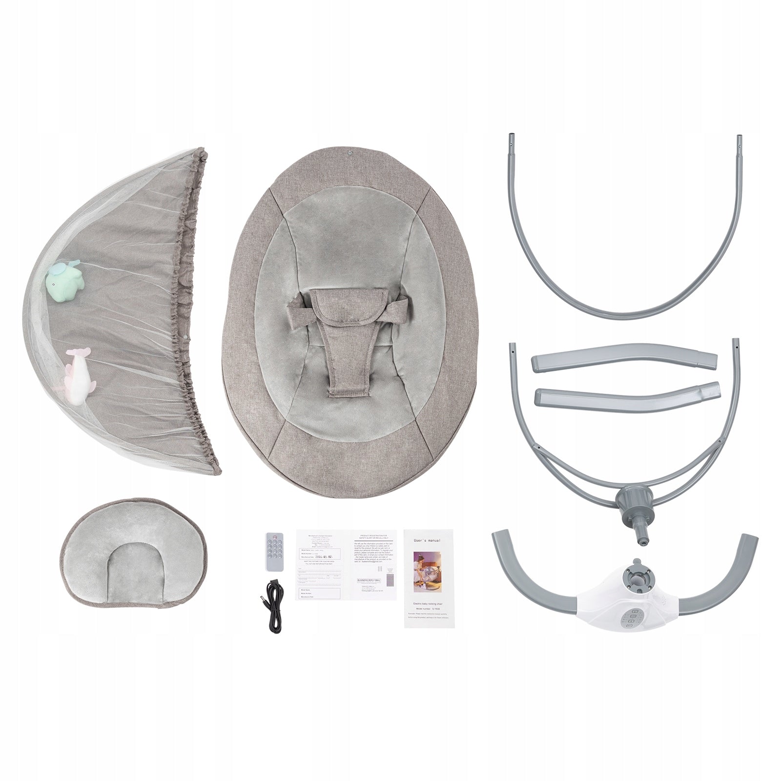 Electric Cradle with Music, Rocking, Remote Control, For Babies Manufacturer code 8050265965622
