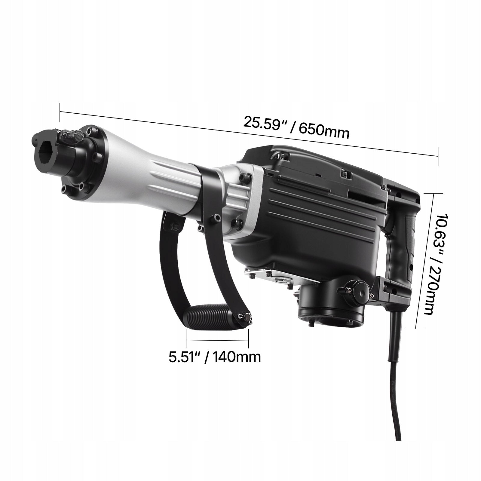 Electric Demolition Hammer For Concrete 2800W 45J With Suitcase And Gloves Manufacturer code DXDHCS118YC