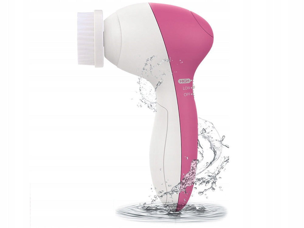 Electric Face Massage Wash Brush 5in1 PINK Packaging status original