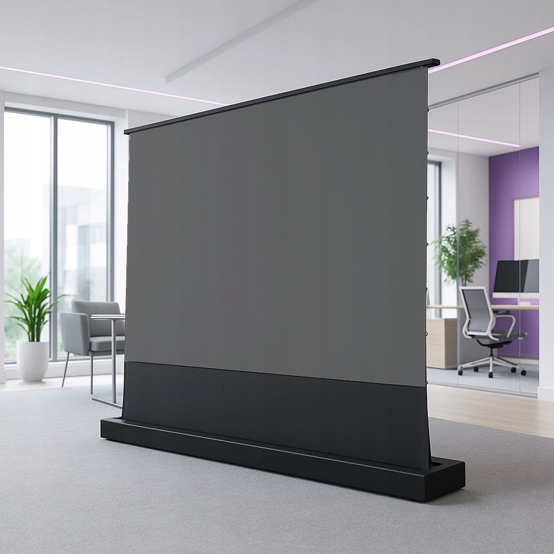 Electric Floor Projection Screen 84 inch 16:9 4K Spacetronik Strong Packaging status original