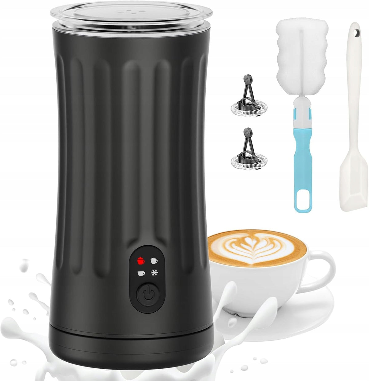 Electric Foamer Milk Heater 4in1 240ml Black