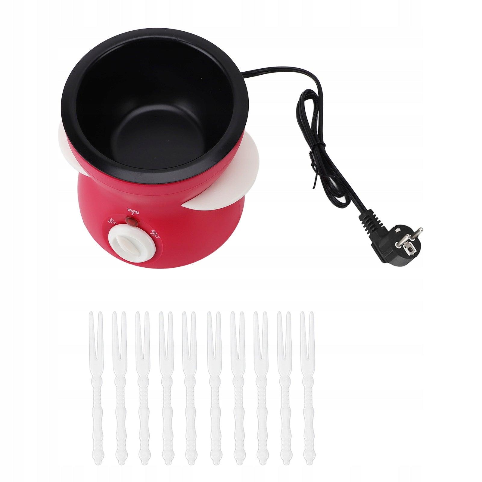 Electric Fondue Pot Set 2 Heating Elements Cast Iron NI