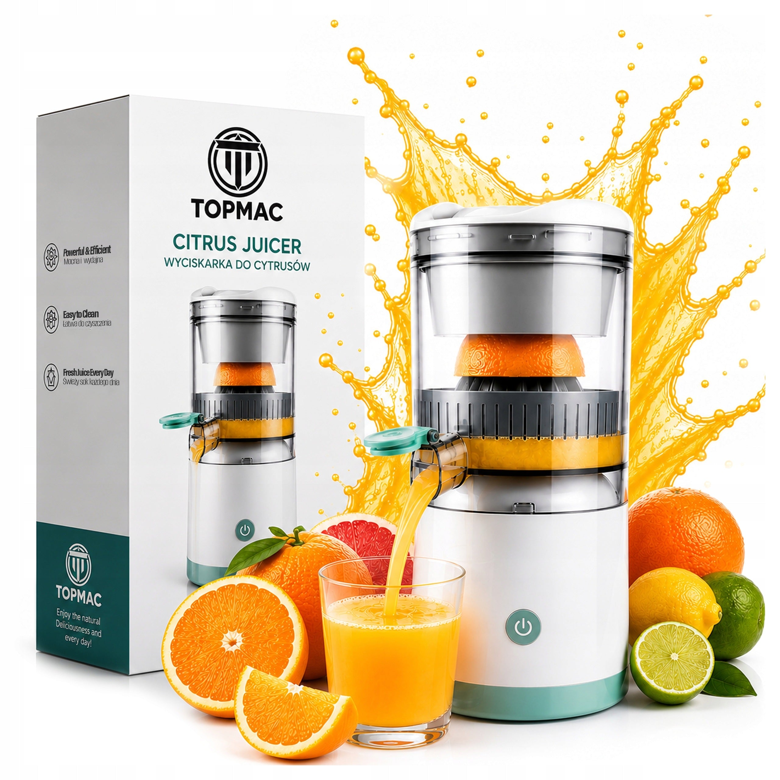 Electric Fruit Citrus Juicer USB 45W Wireless Juicer