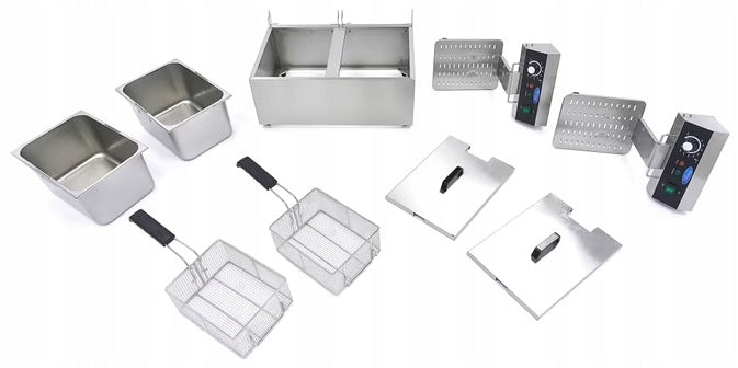 Electric Fryer 2x 11L 6kW Professional Fryer MAXIMA 09365227 Manufacturer code 09365227