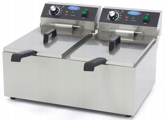 Electric Fryer 2x 11L 6kW Professional Fryer MAXIMA 09365227