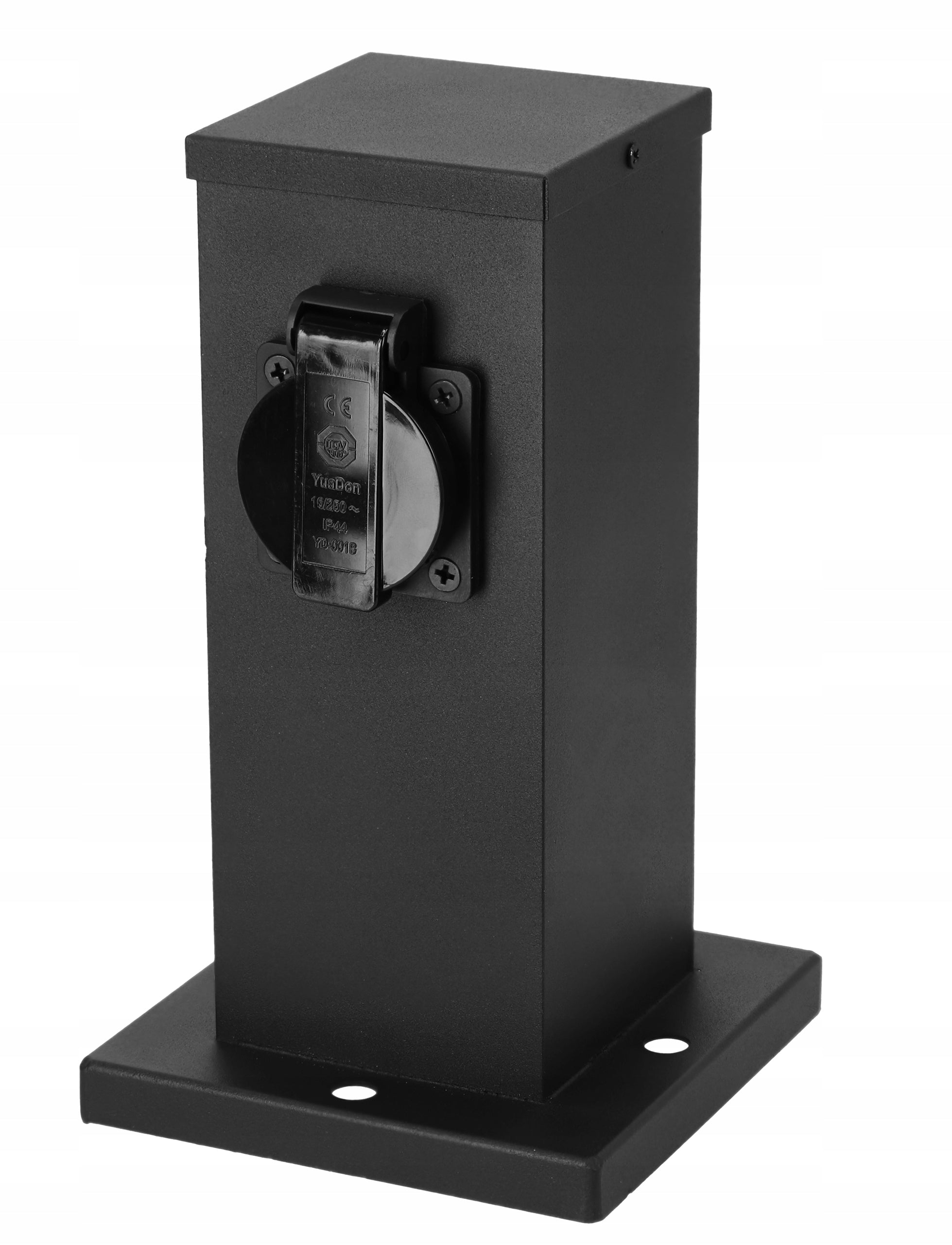 Electric Garden Pole 2X Socket 230V Hermetic IP44 Black Packaging status original