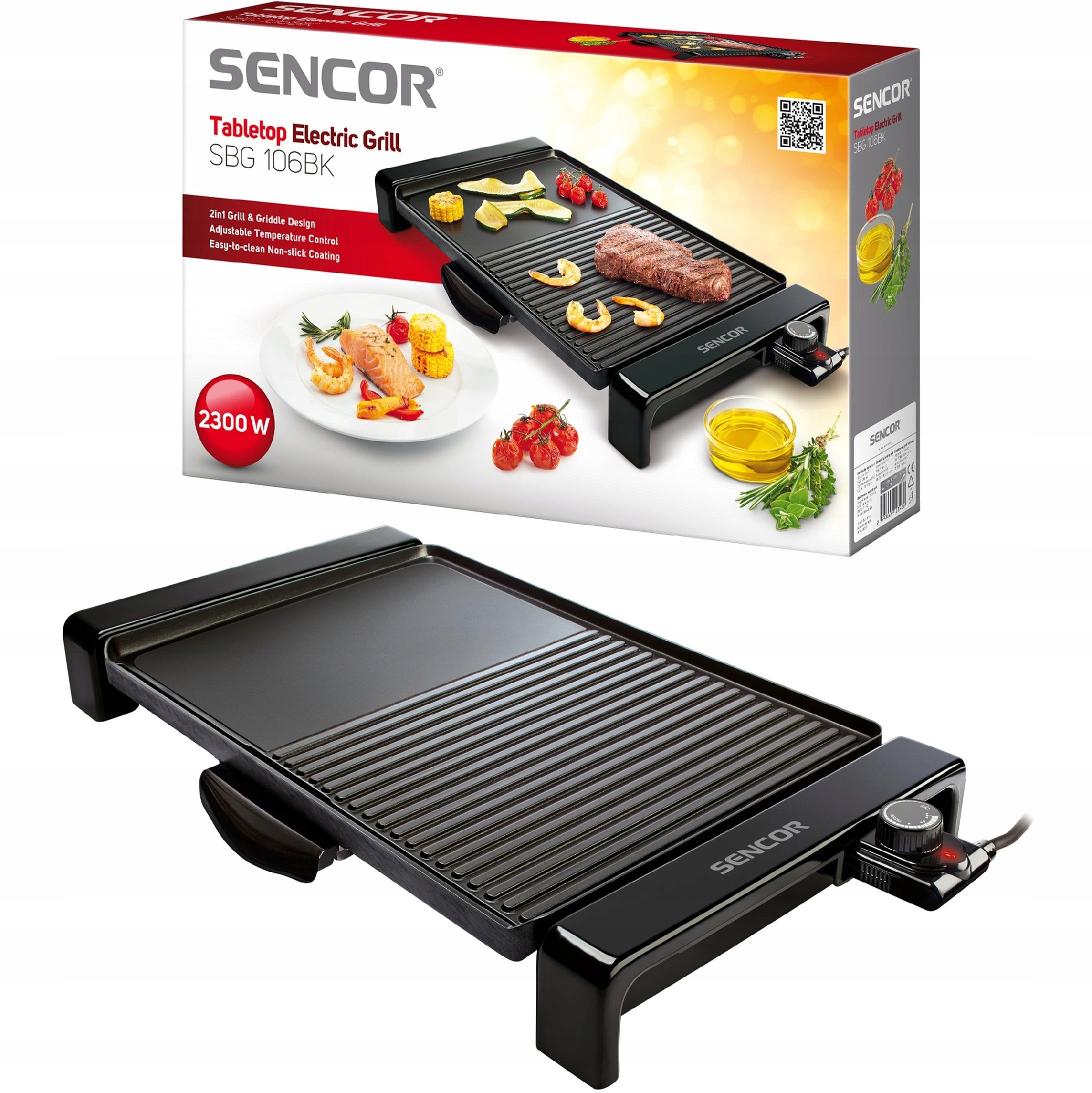 Electric Grill Portable Table Sencor SBG106BK panini black 2300W