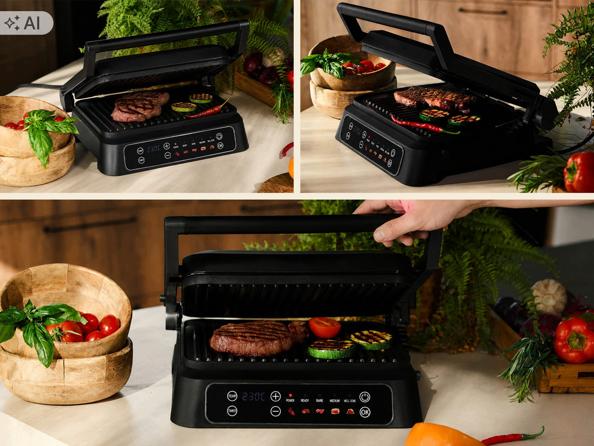 Electric Grill Toaster for Panini Sandwiches Contact Folding 2in1 Manufacturer code EMAGRI47798