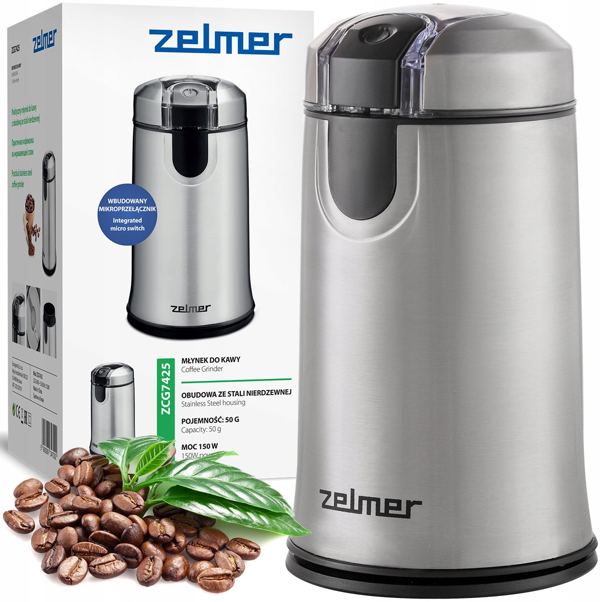 Electric Grinder Zelmer ZCG7425 150 W silver/grey