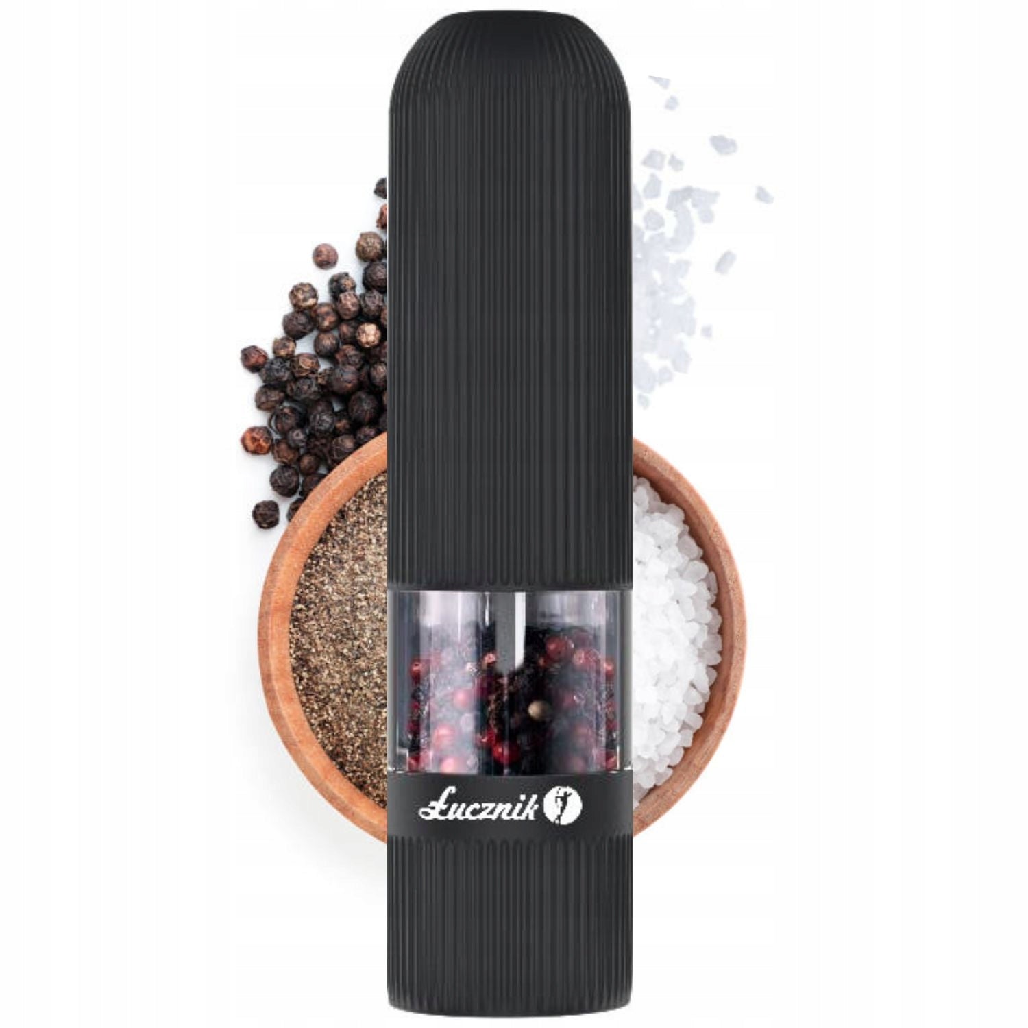 Electric Grinder for Pepper Salt Spices Ceramic Adjustment LED Black Manufacturer code 06.135