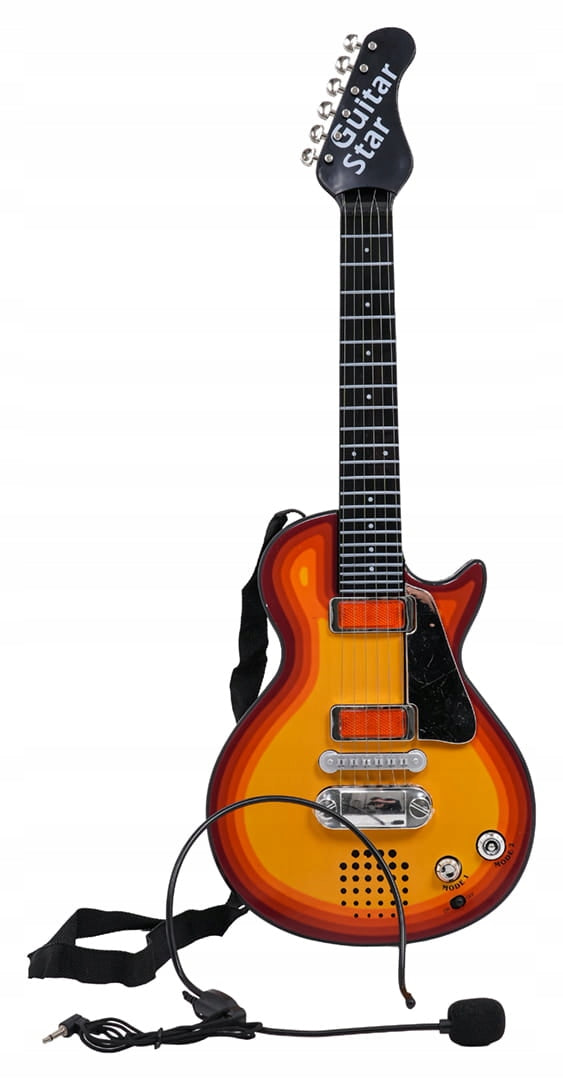 Electric Guitar for Kids Rock Headphones Microphone 2 Modes Brand Ramiz