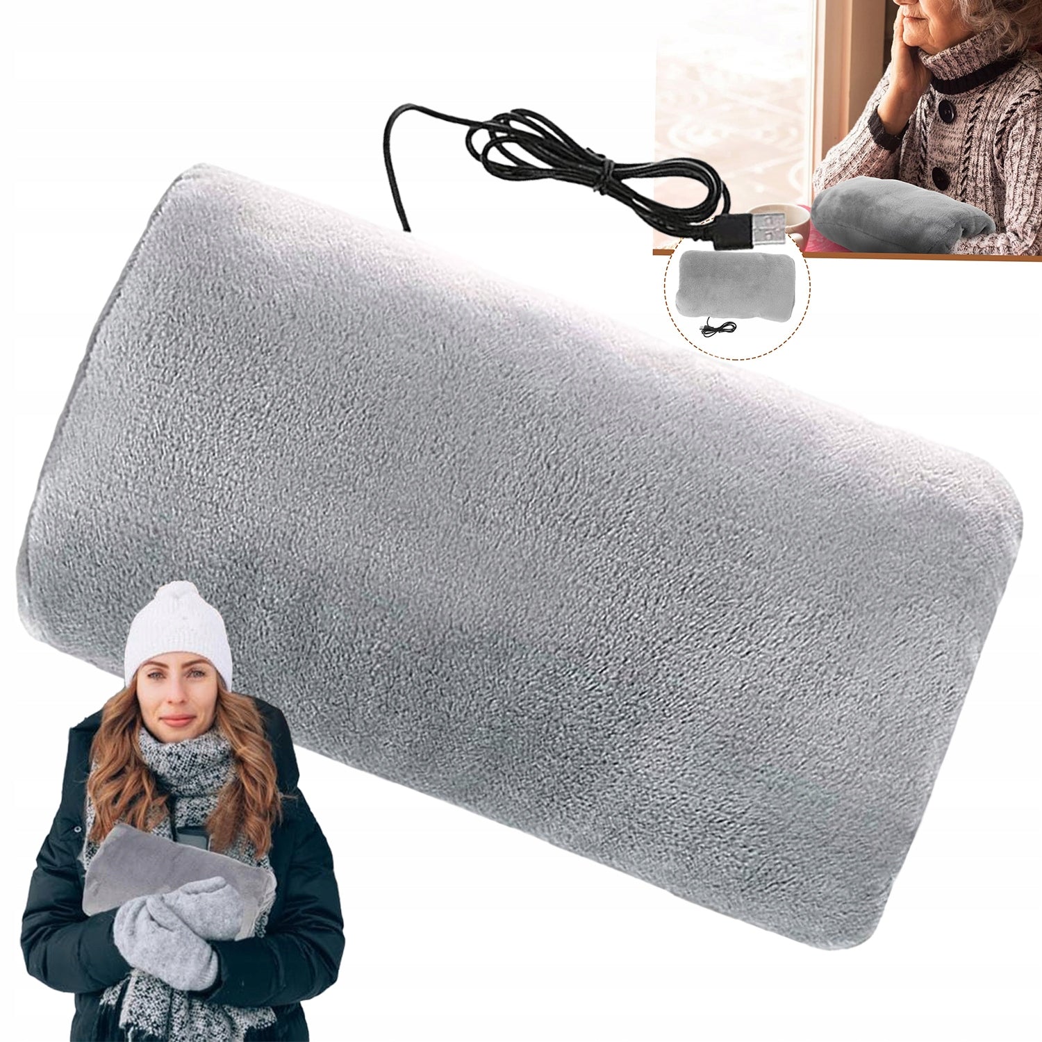 Electric Hand Hot Water Bottle USB Heating Portable Heating Bag