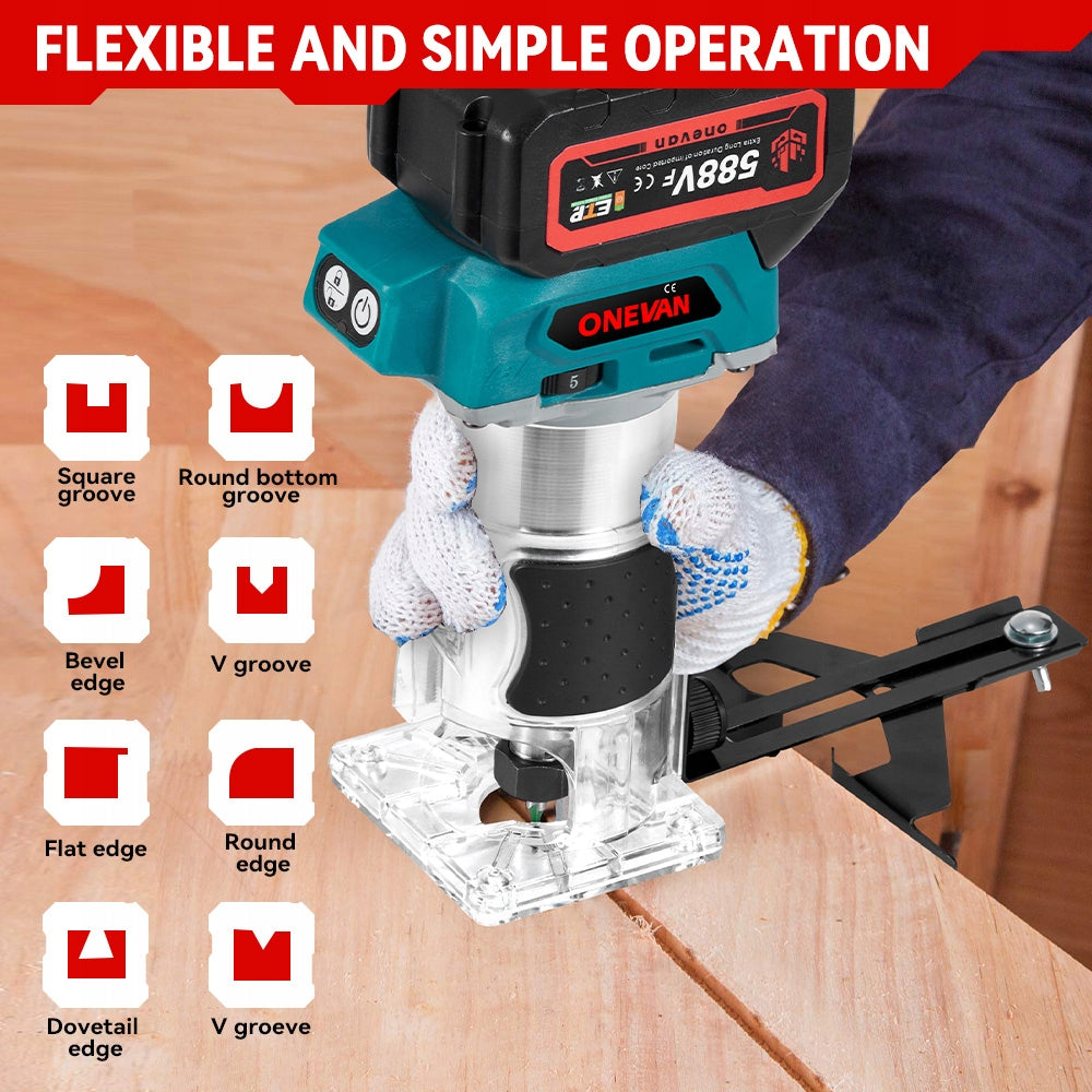 Electric Hand Trimmer Edge milling machine top spindle Wood Router Maximum power 1300 W