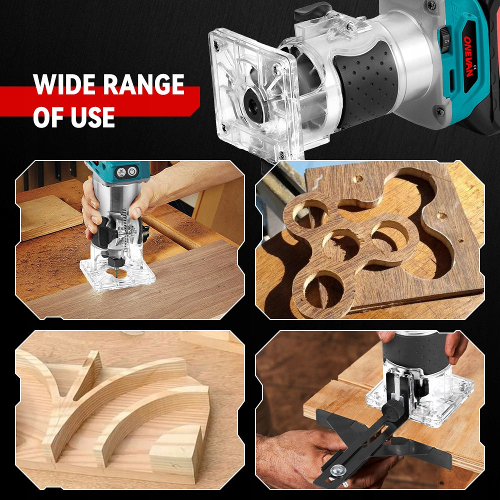 Electric Hand Trimmer Edge milling machine top spindle Wood Router Power supply rechargeable battery