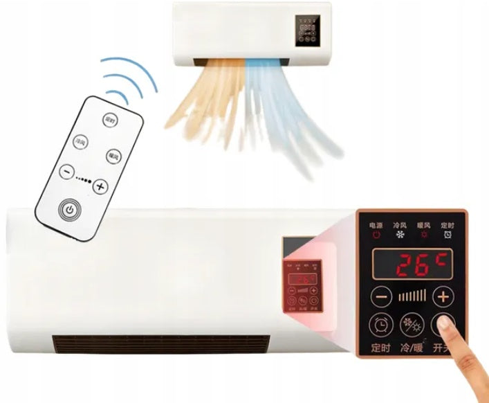 Electric Heater 1800W Wall Mounted Air Energy Saving Curtain Product height 32 cm