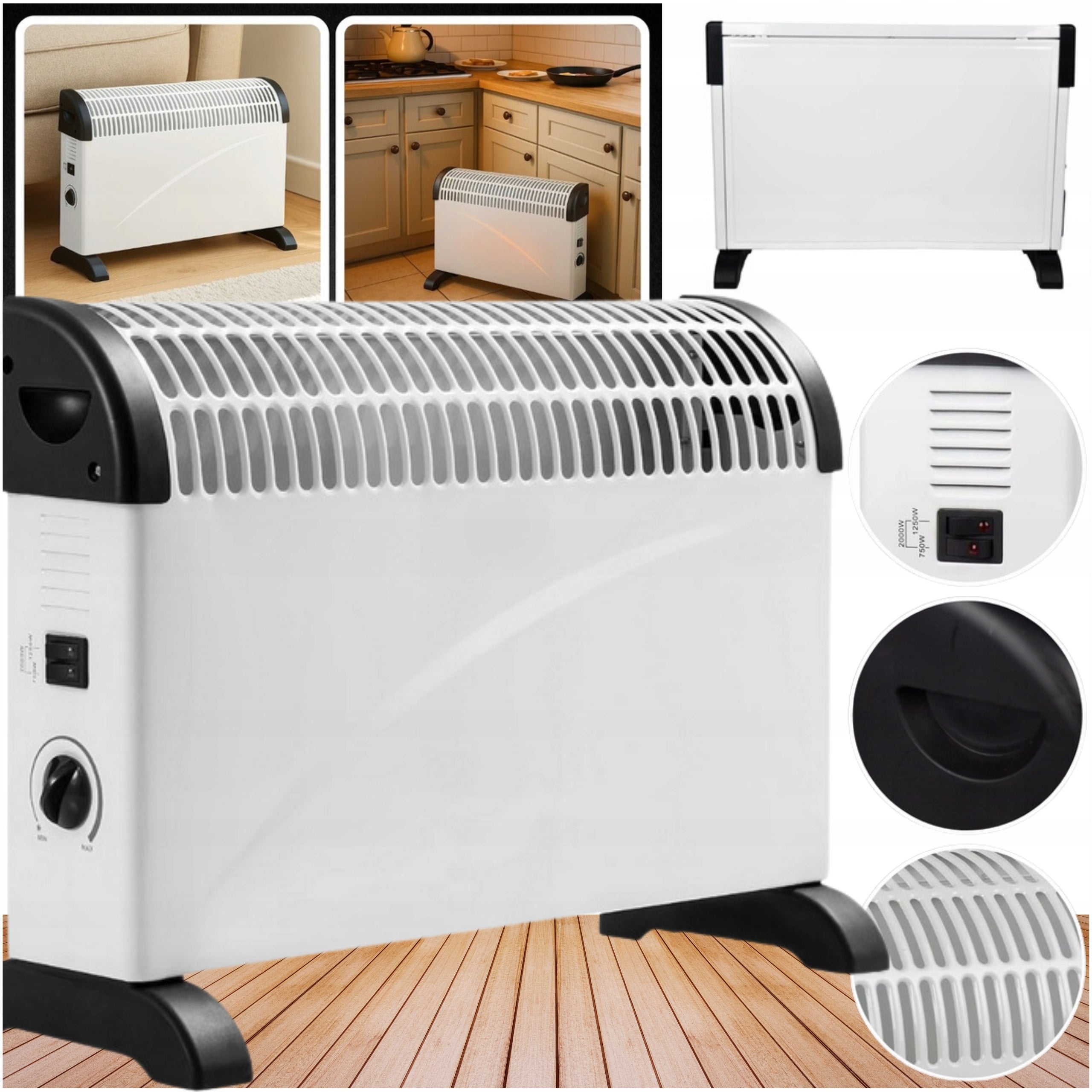 Electric Heater Energy Efficient Converter Thermostat Farelka Silent