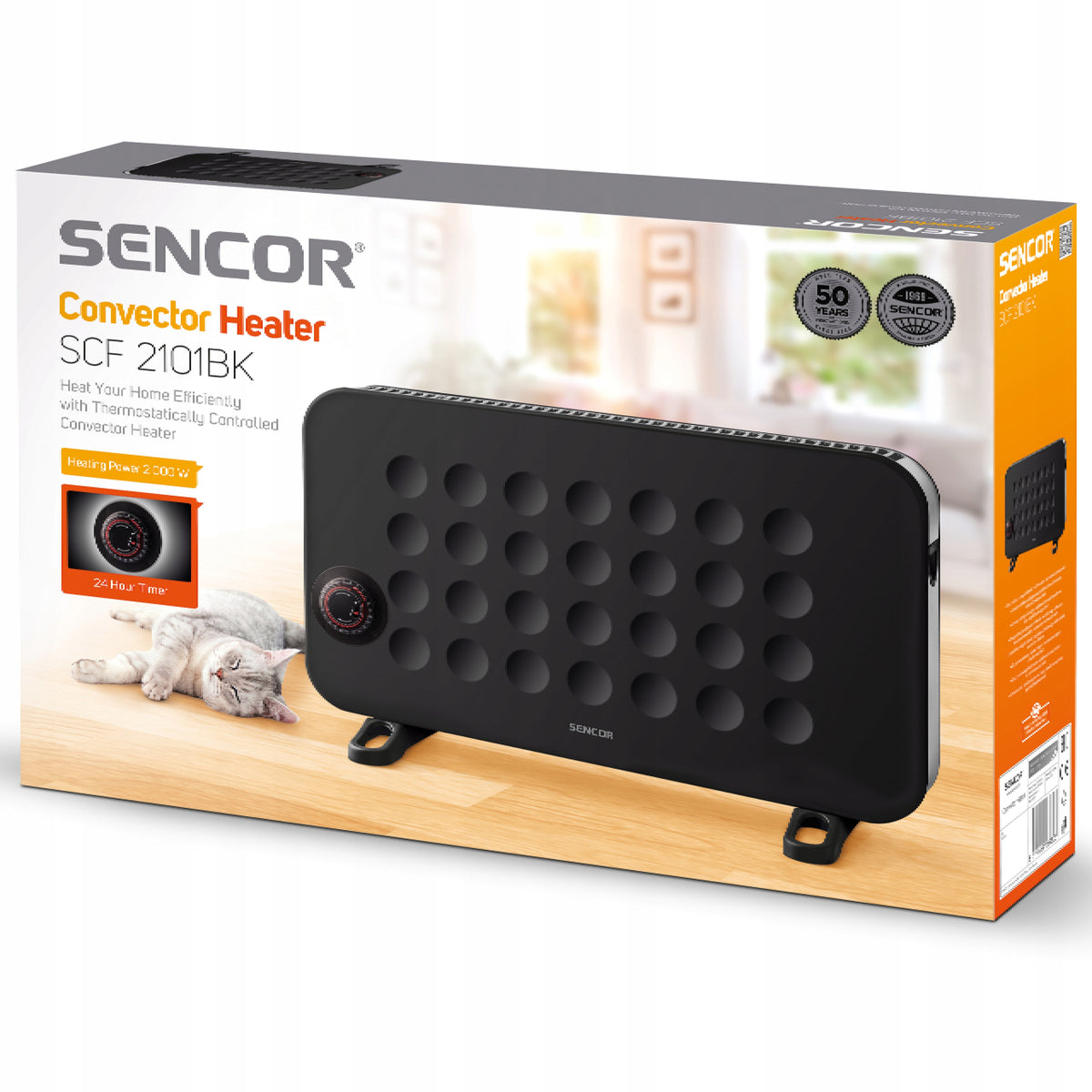 Electric Heater Sencor SCF 2101BK 2000W POWERFUL Brand Sencor