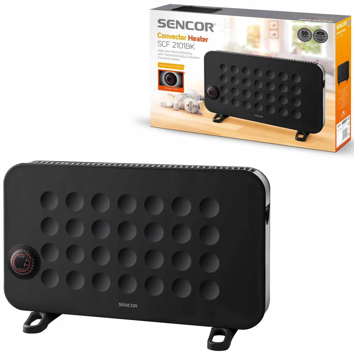 Electric Heater Sencor SCF 2101BK 2000W POWERFUL Packaging status original