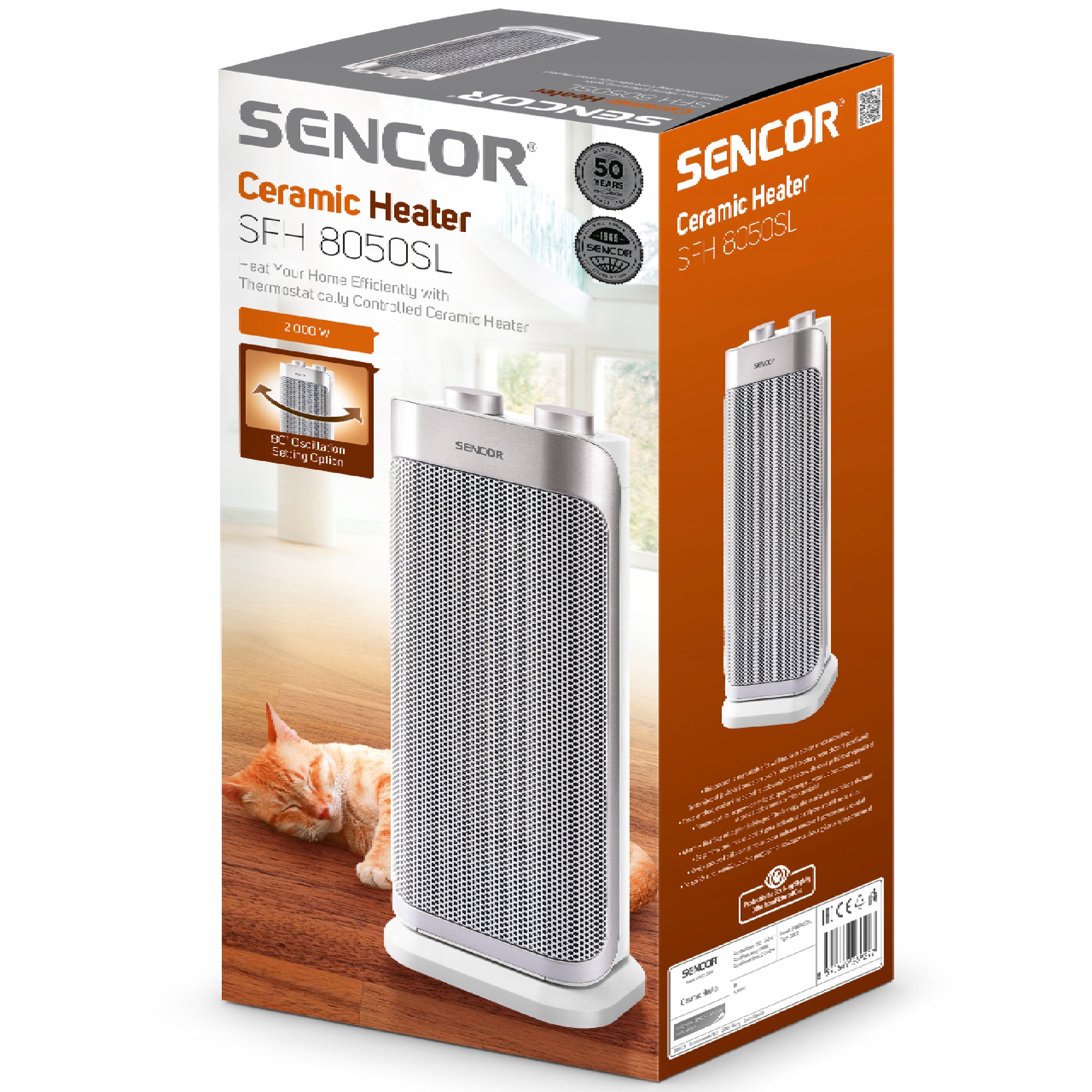 Electric Heater Sencor SFH 8050SL 2in1 2000W Packaging status original