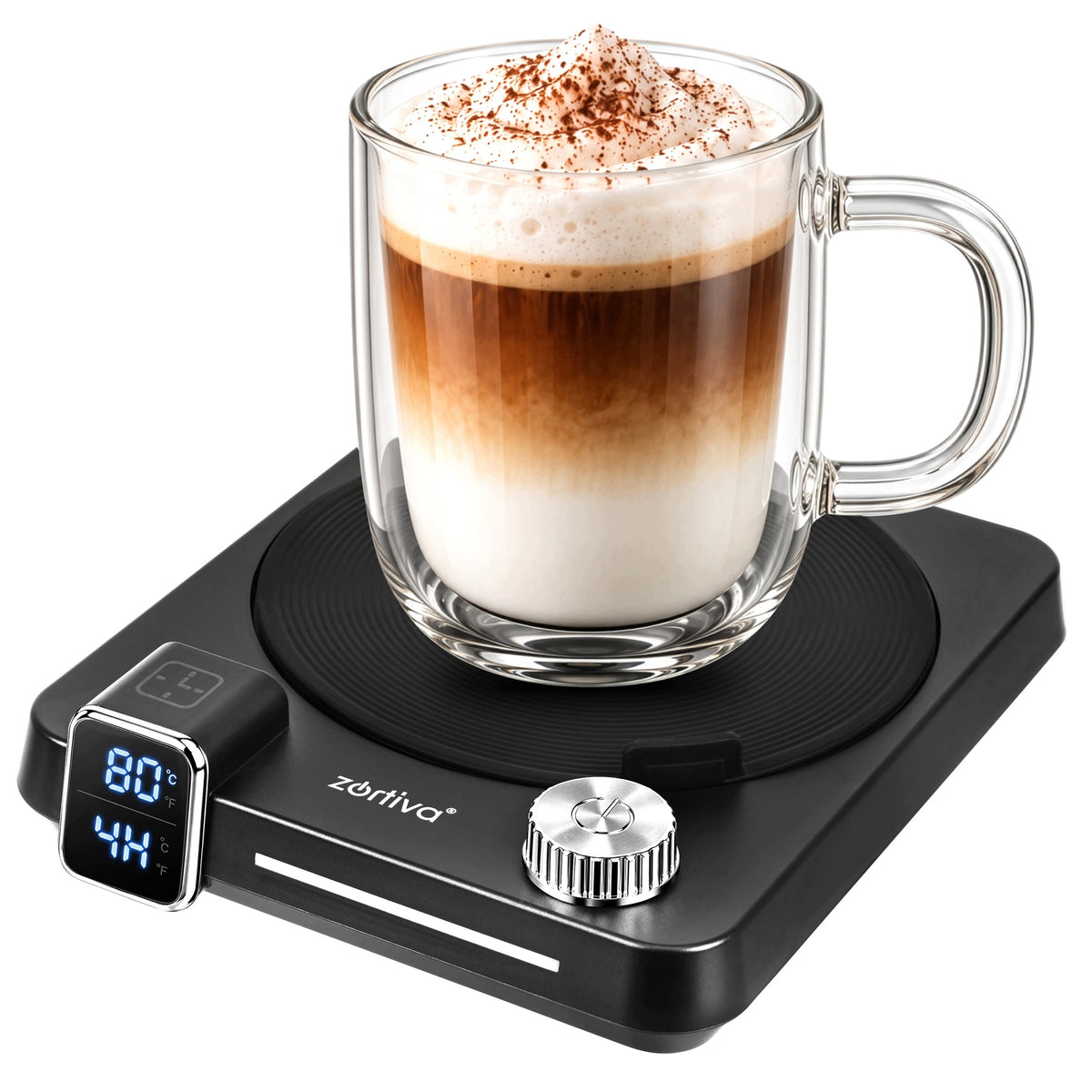 Electric Heater for Coffee Cup Tea 40W 40-80°C Timer 12h Gift