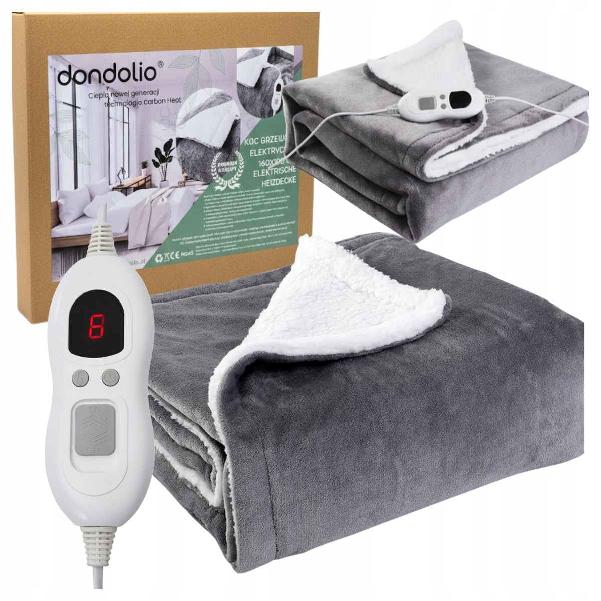 Electric Heating Blanket Warm Energy Saving 180x160 Heating Mat Remote Control