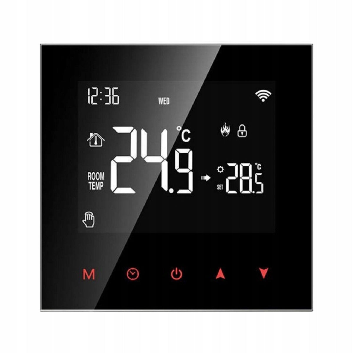 Electric Heating Thermostat Zigbee Tuya SMART 16A Avatto black