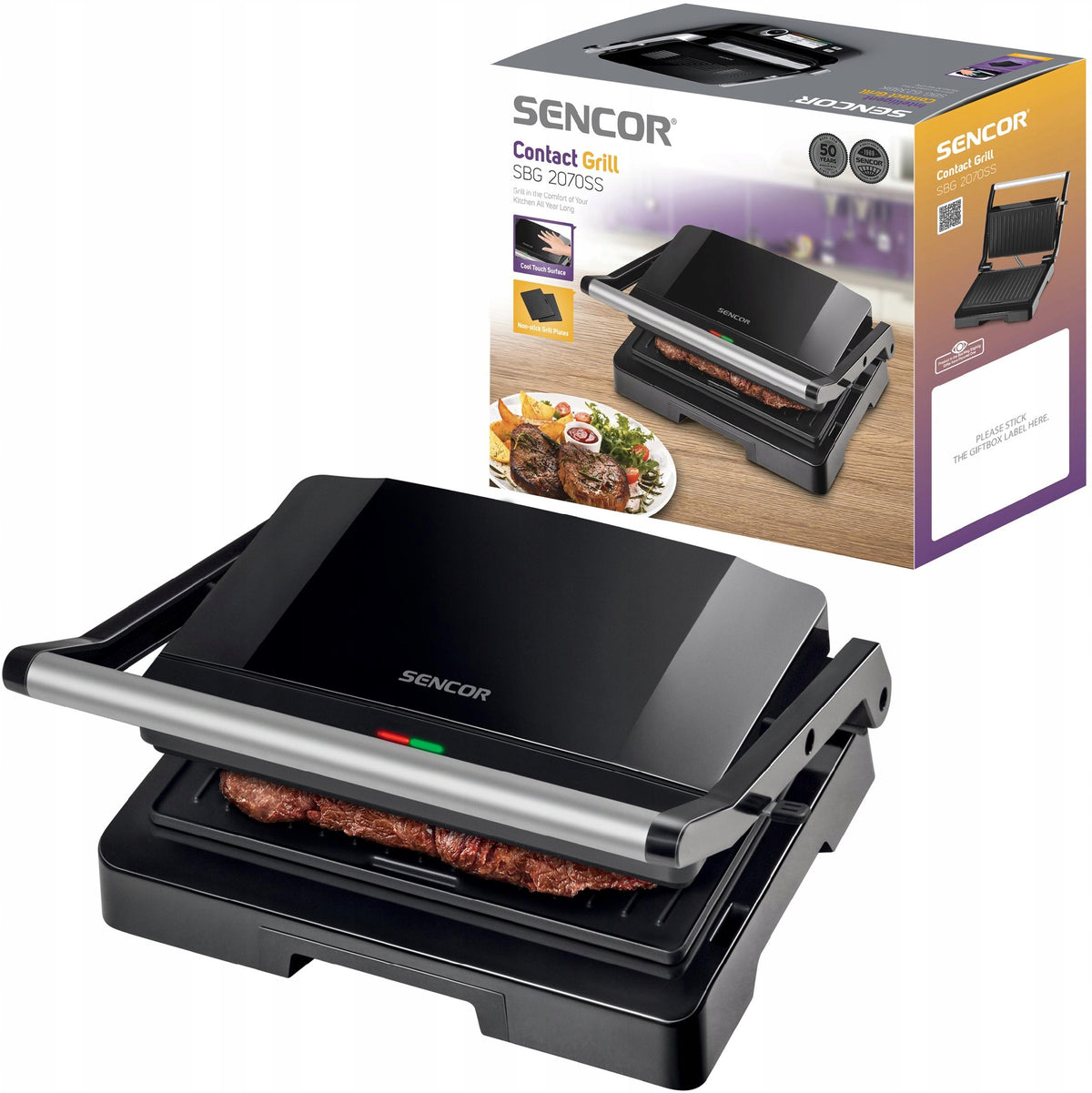 Electric Home Grill Sencor SBG 2070SS 1000W Power rating 1000 W