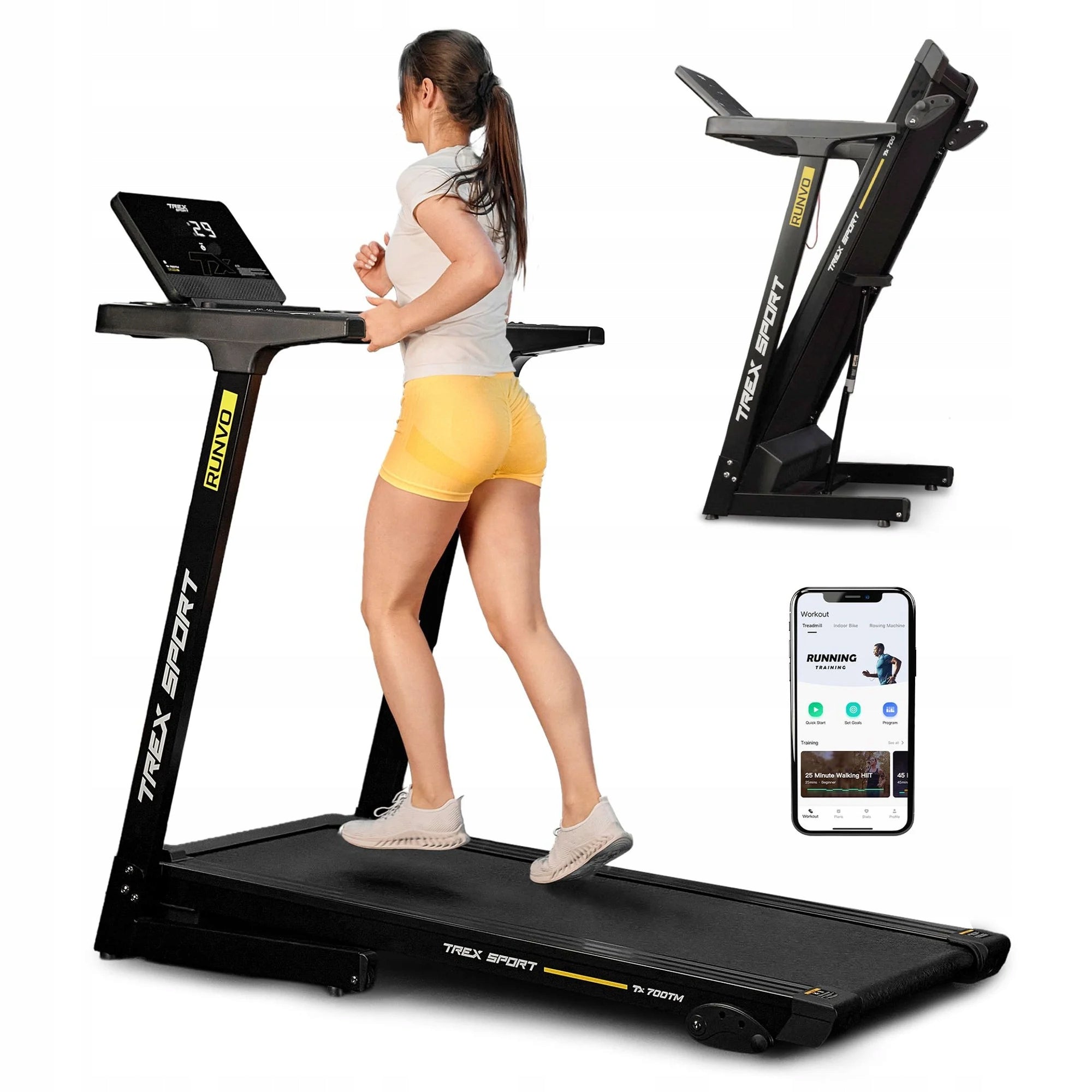 Electric Home Treadmill Folding 16 KM/H Slope Angle RUNVO TREX SPORT
