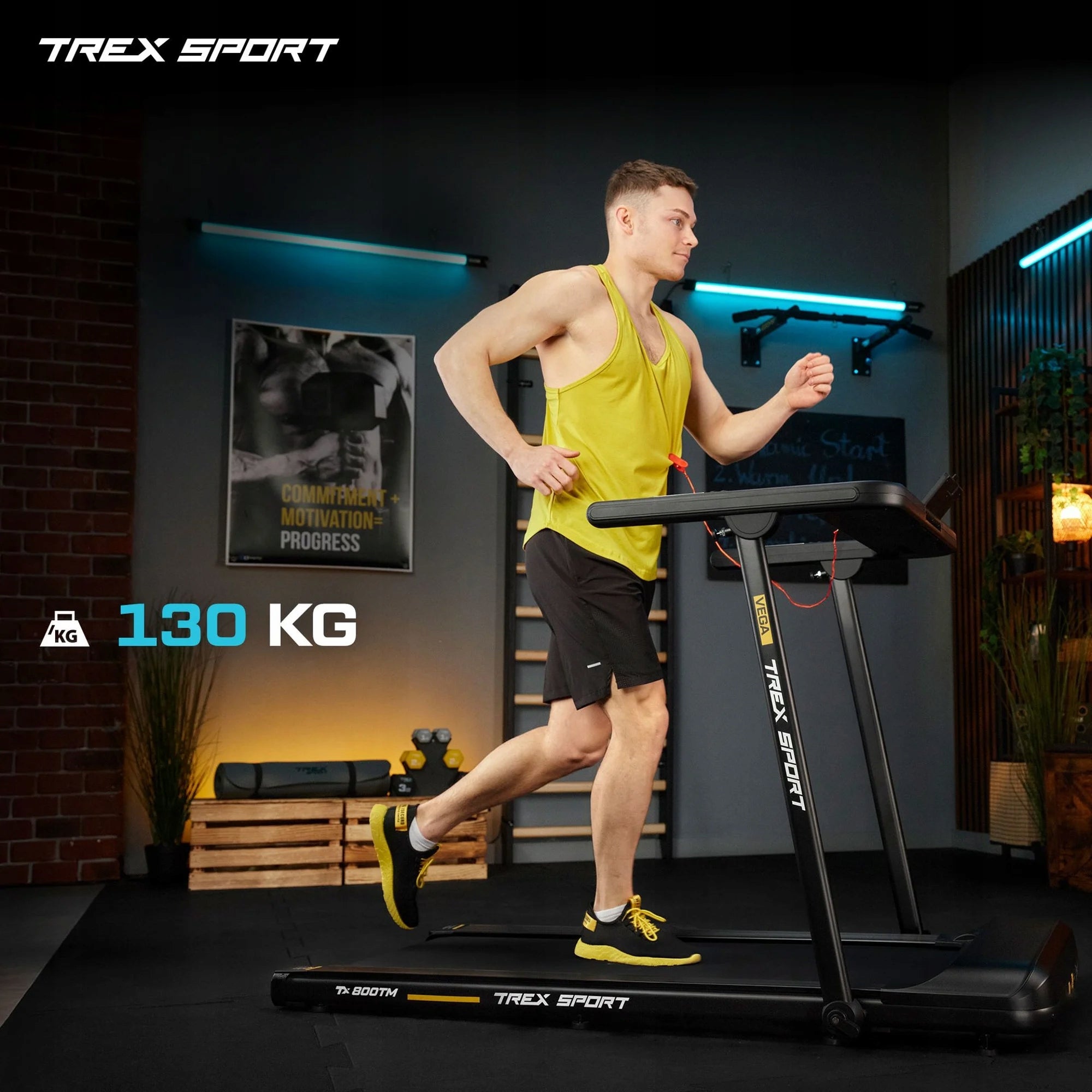 Electric Home Treadmill Folding Width 51 cm VEGA 16 KM/H TREX SPORT Packaging status original