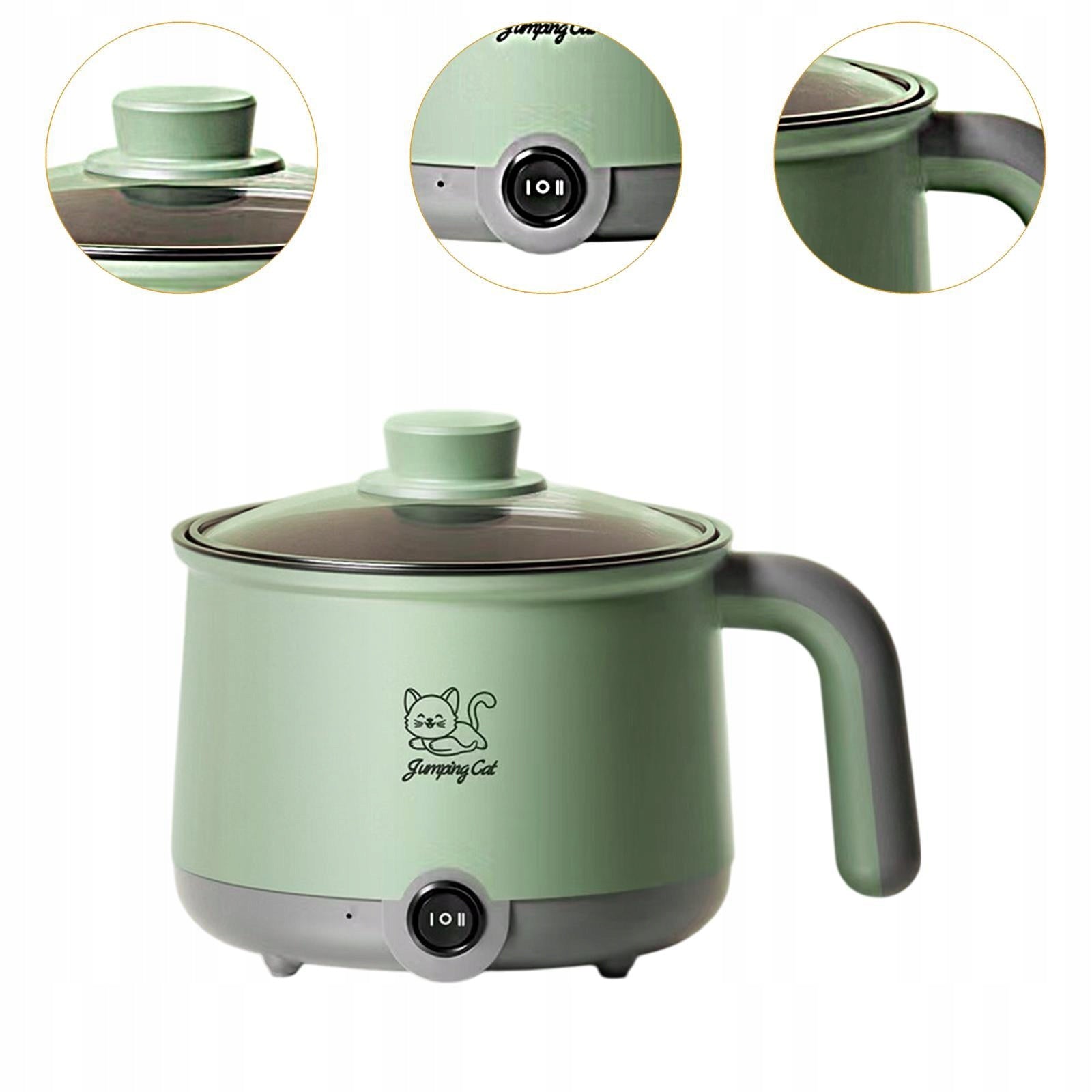 Electric Hot Pot Adjustable Multifunctional Stockpot Household Soup Green Packaging status original