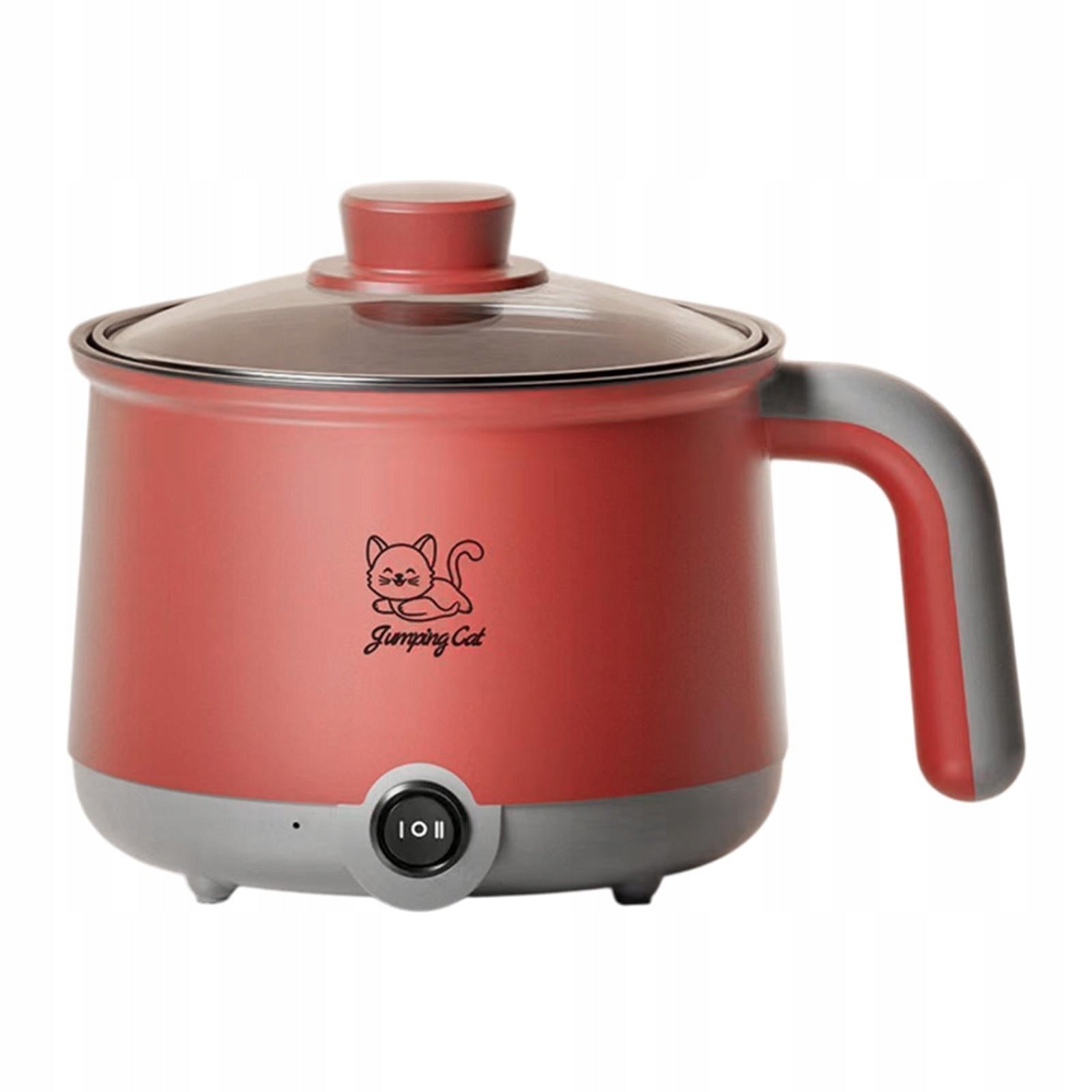 Electric Hot Pot Multipurpose Adjustable Cooking Pot Cookware Electric Red