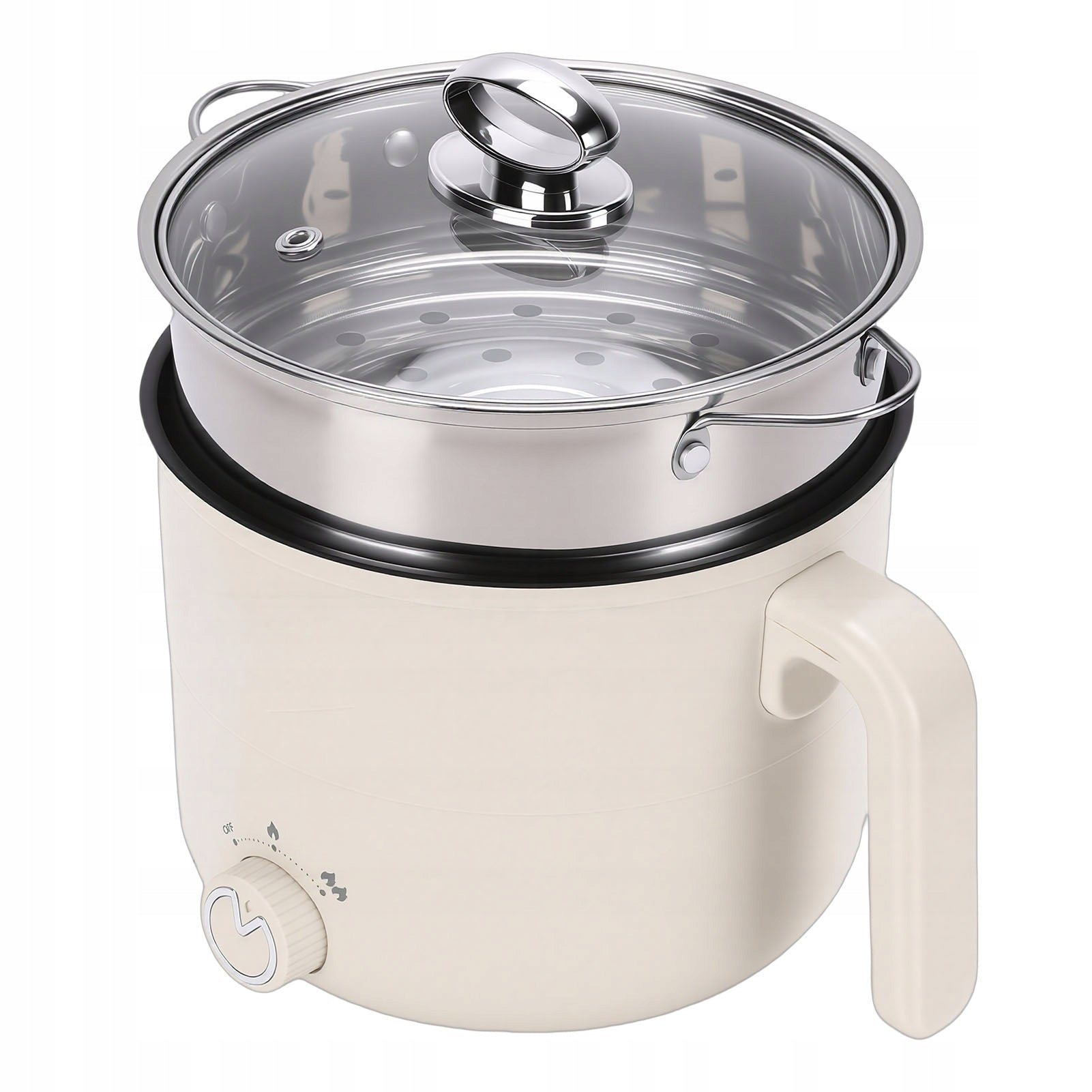 Electric Hot Pot with Steaming Basket Portable B1 Dominant color multicolor