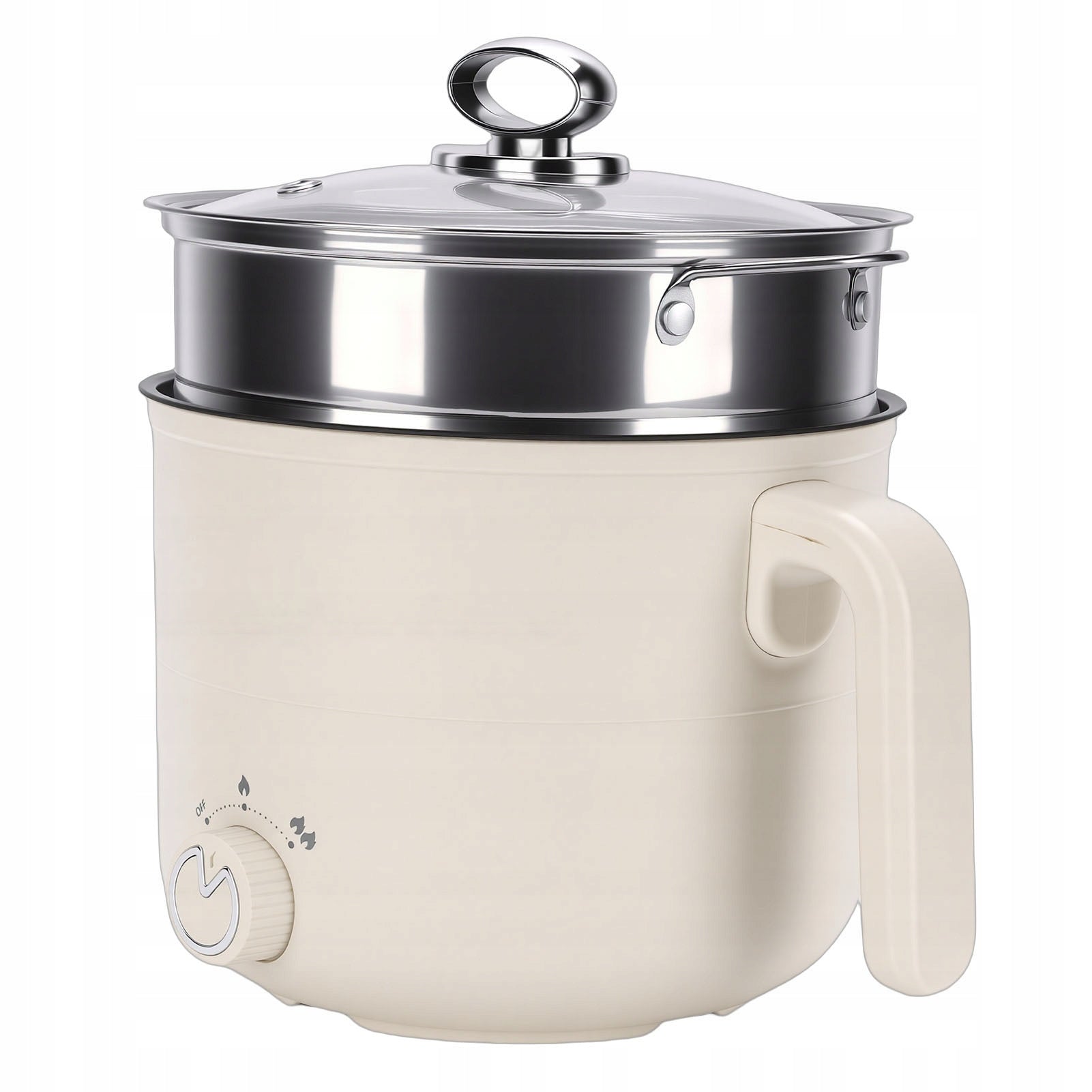 Electric Hot Pot with Steaming Basket Portable Multifun Brand no brand