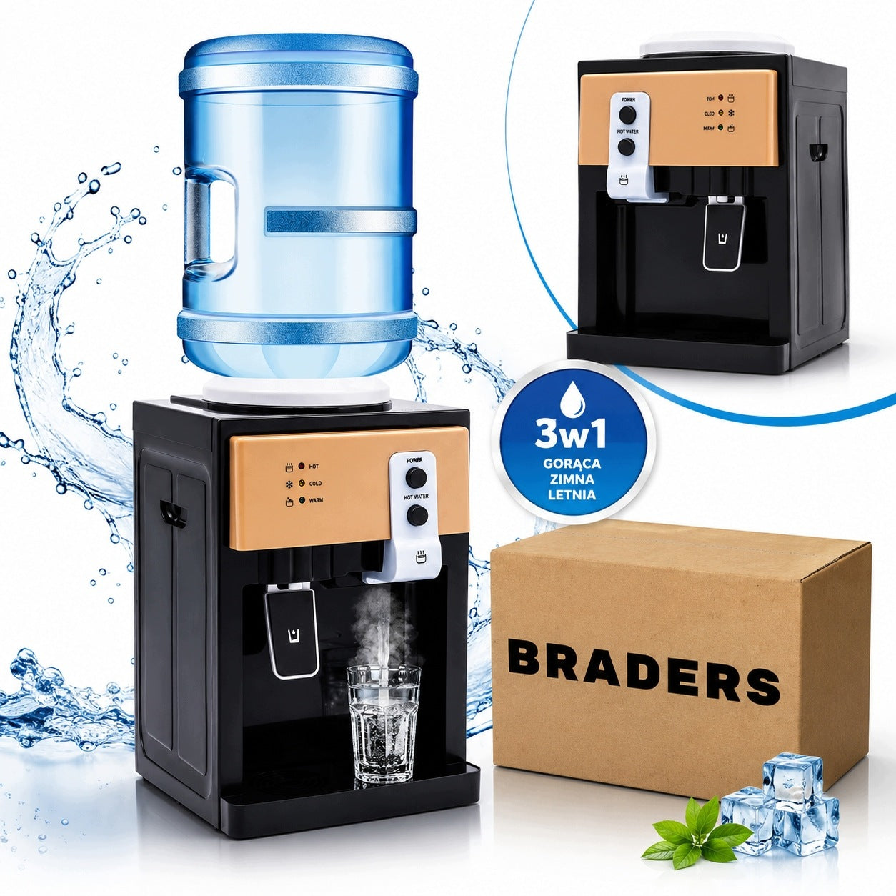 Electric Hot and Cold Water Dispenser, BRA Countertop Water Dispenser