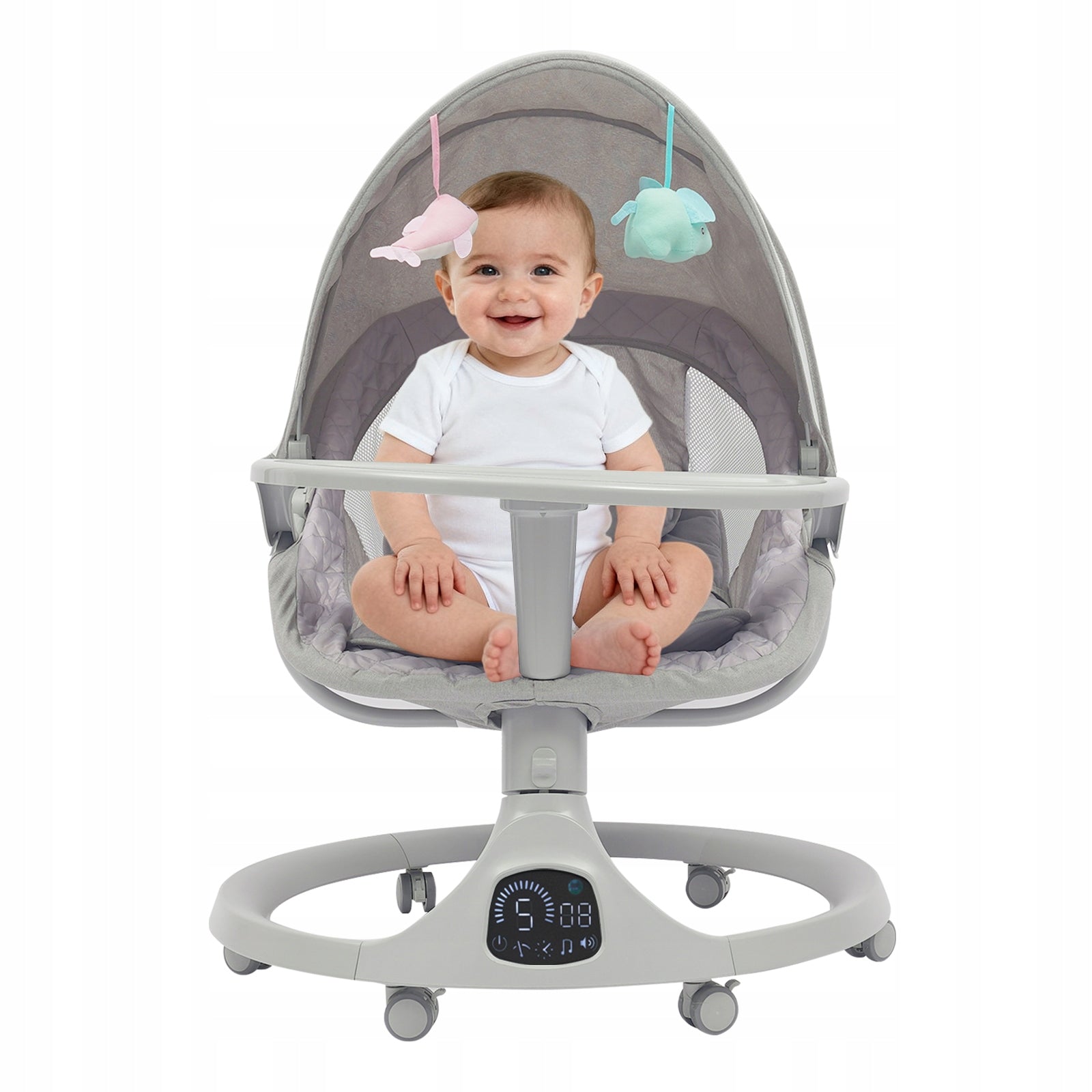 Electric Infant Swing, Baby Bouncer and Rocker,Swing for Newborns Remote
