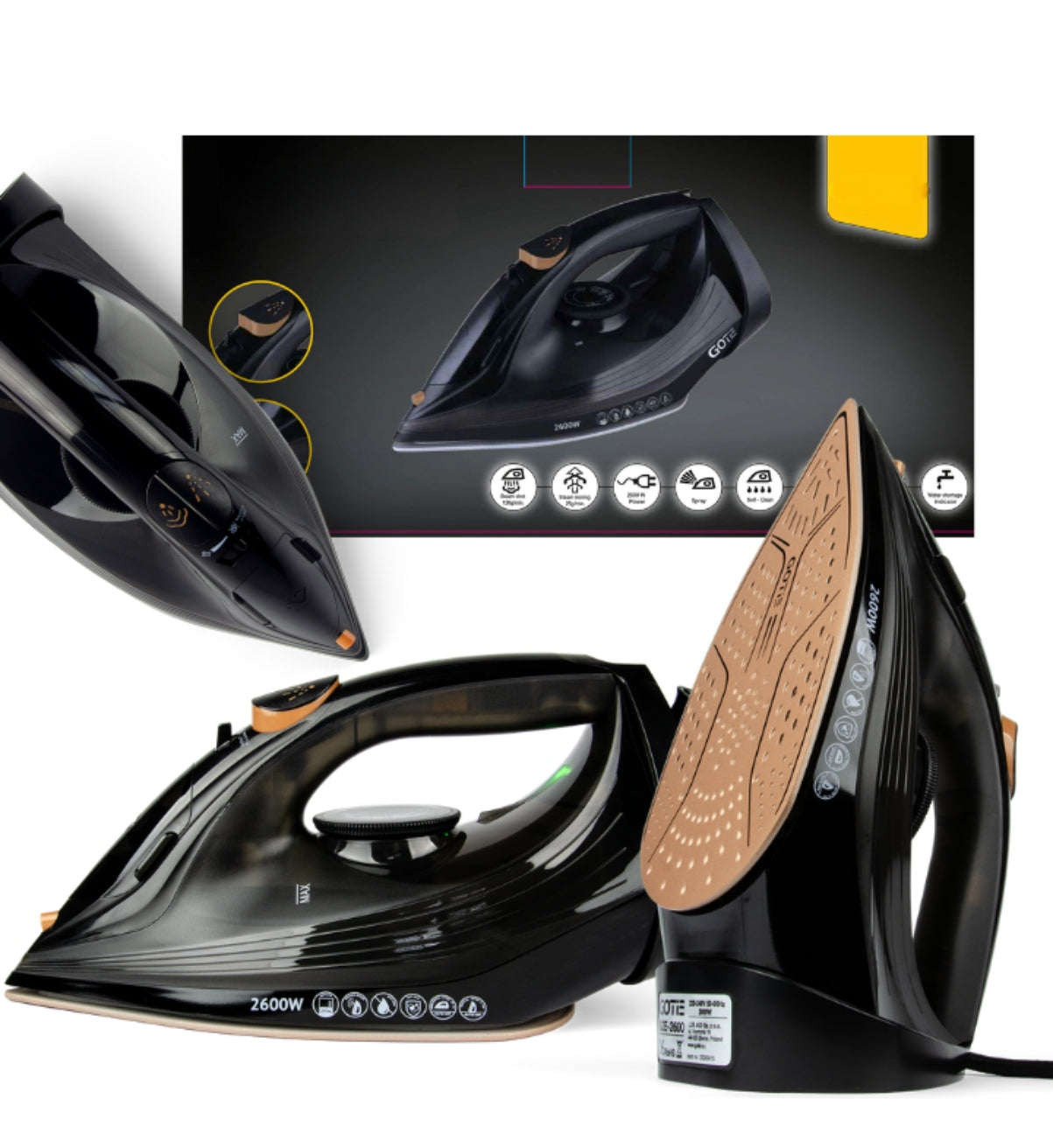 Electric Iron Strong 2600W Ceramic Foot Firefighter