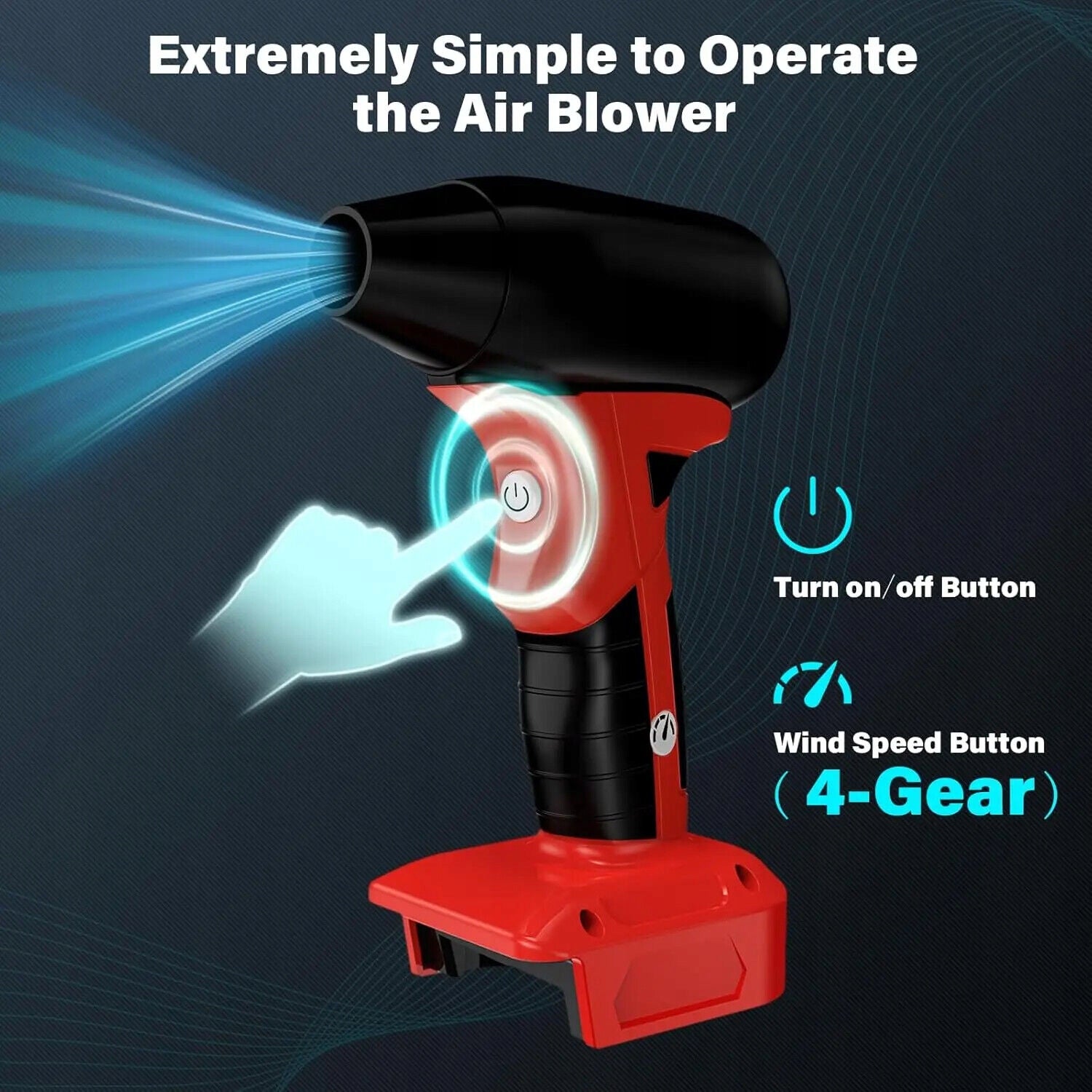 Electric Jobsite Blower for Milwaukee Battery Cordless Leaf Blower Handheld Output 2.6 m3/min