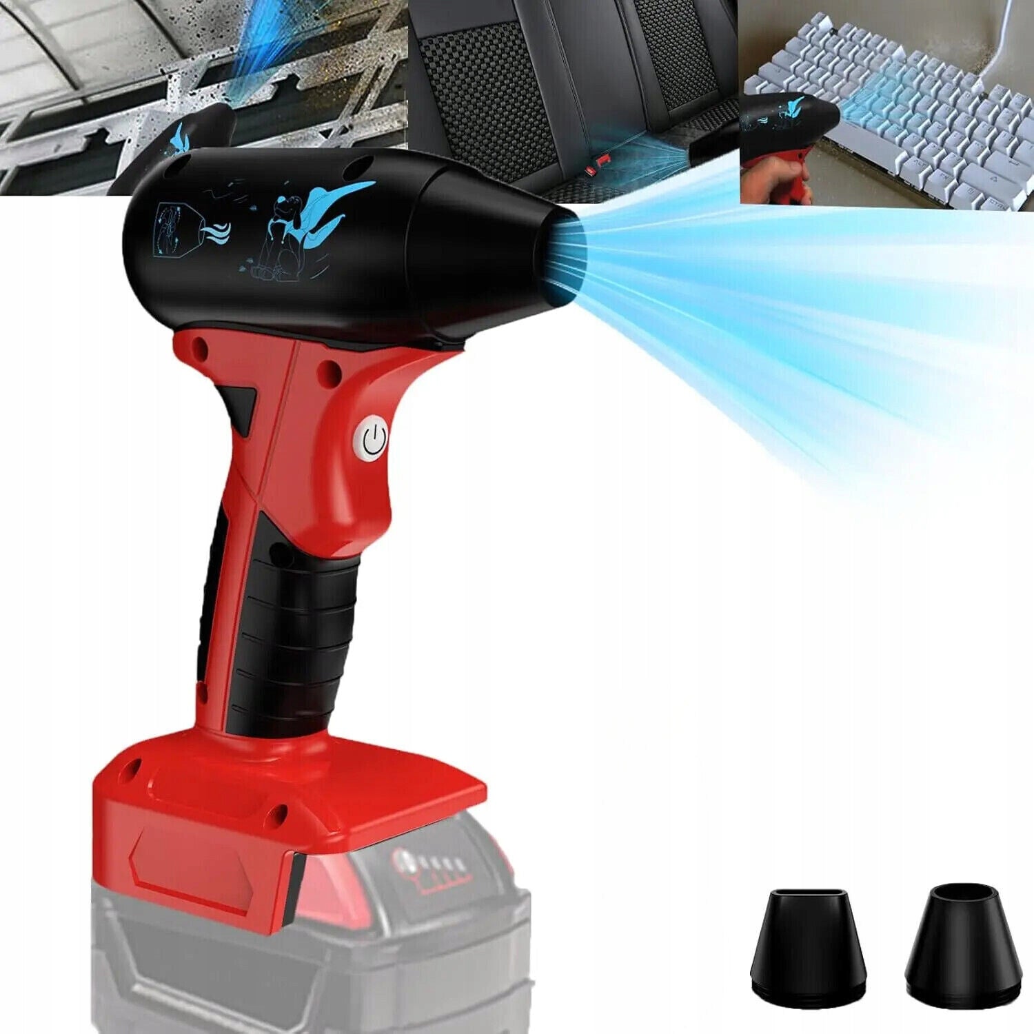Electric Jobsite Blower for Milwaukee Battery Cordless Leaf Blower Handheld
