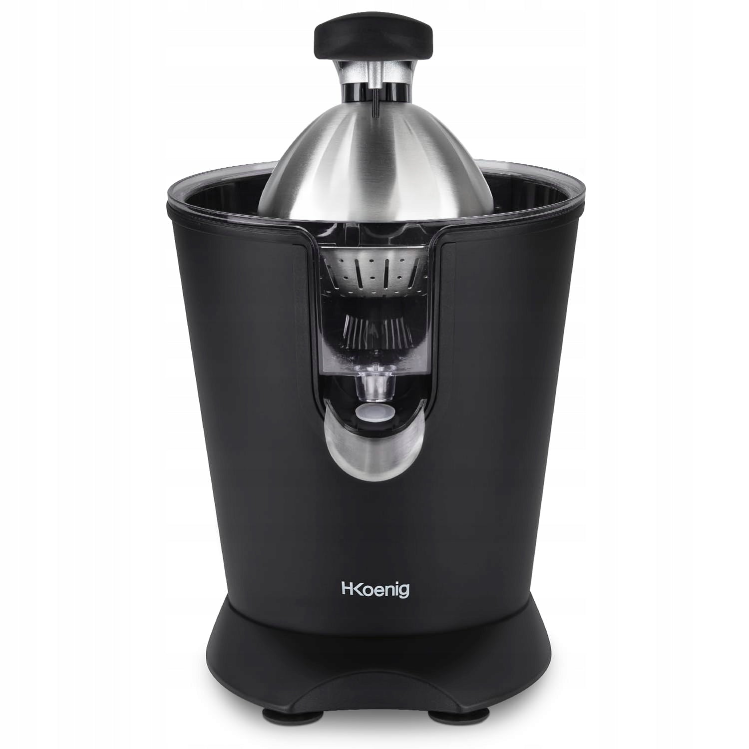 Electric Juicer for Citrus Stainless Steel Black H.Koenig 160W Brand H.Koenig
