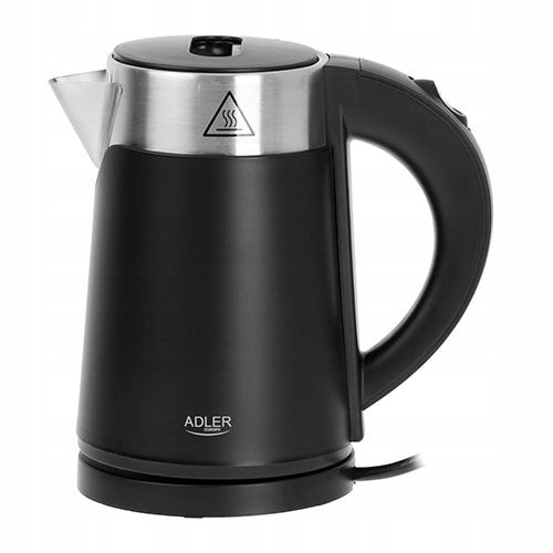 Electric Kettle 0,6L Metal Wireless Quiet Safe Black Packaging status original