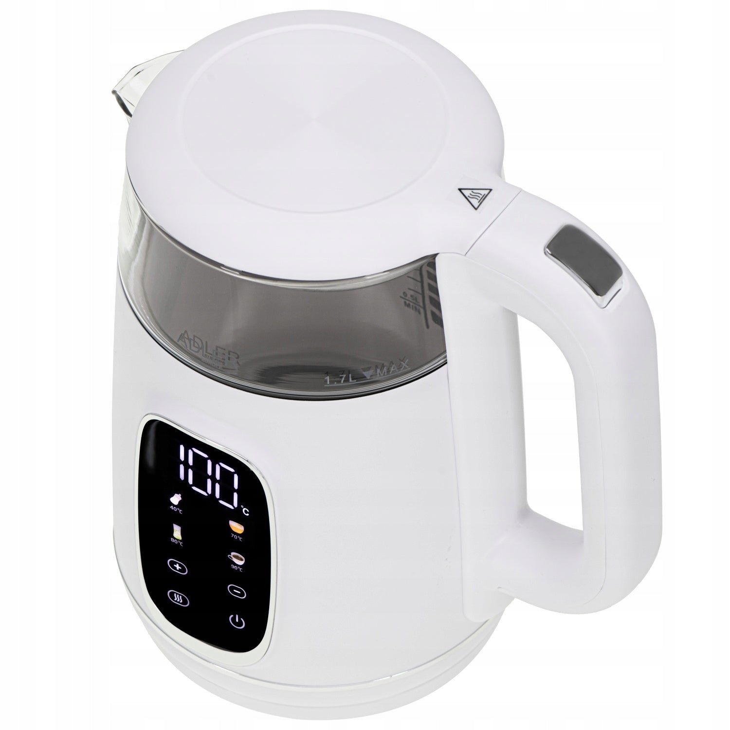 Electric Kettle Glass LED 1,7L 2200W Temperature Control Adler Manufacturer code AD 1305ws